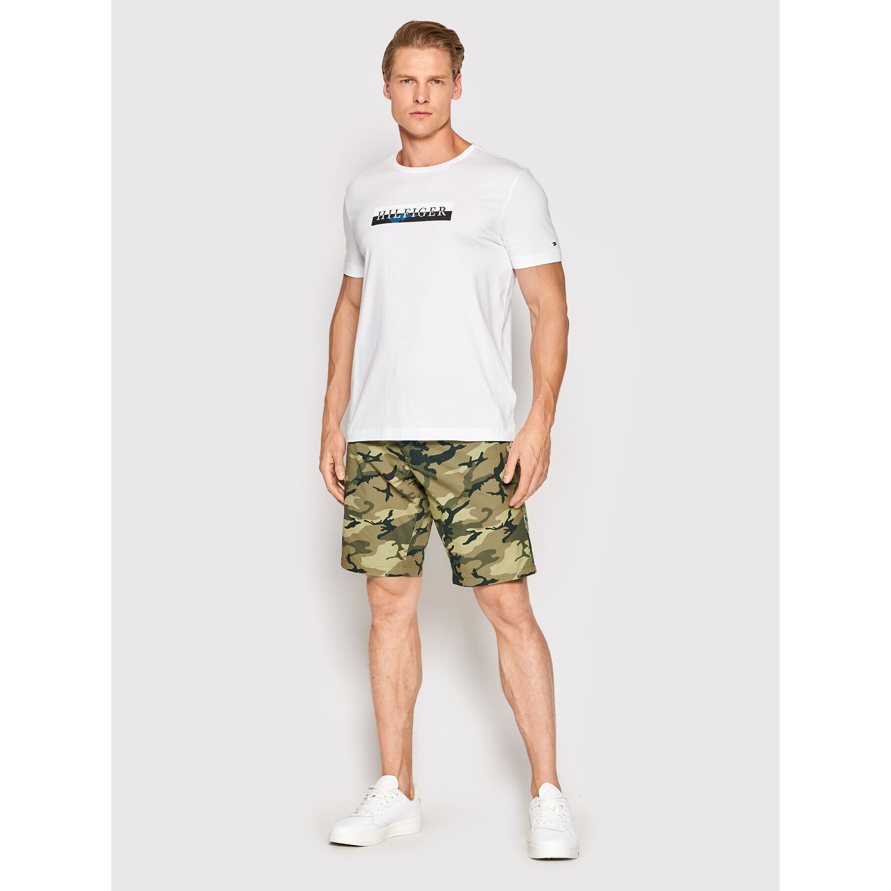 Tommy Hilfiger Šortky z materiálu Harlem Modern MW0MW23714 Zelená Relaxed Fit - Pepit.cz