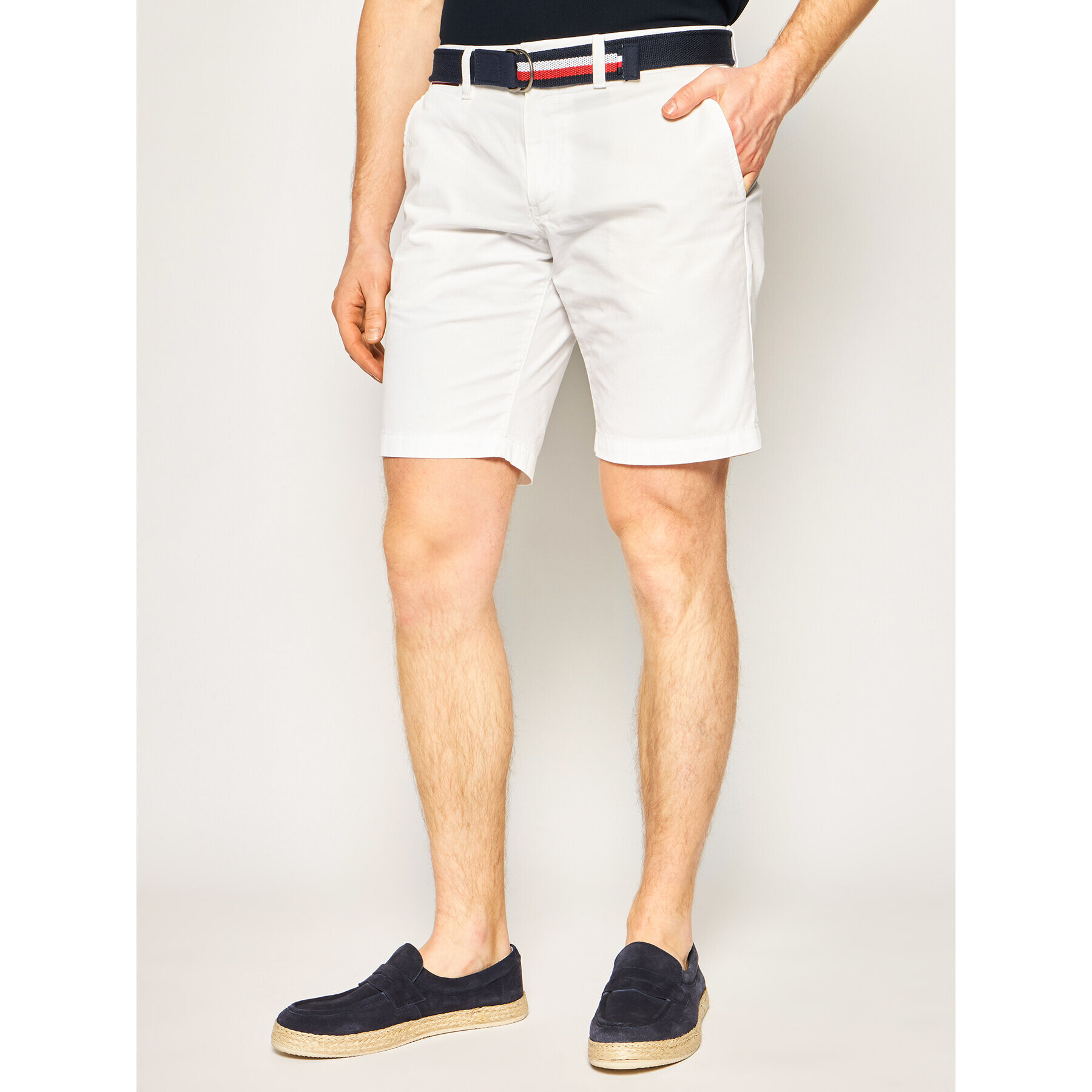 Tommy Hilfiger Šortky z materiálu MW0MW10897 Bílá Regular Fit - Pepit.cz