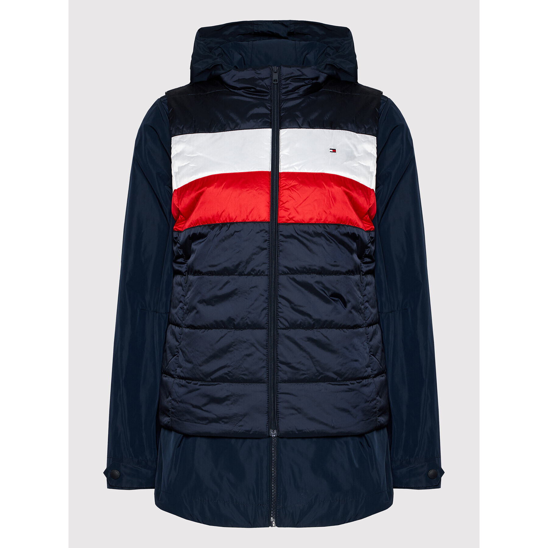 Tommy Hilfiger Souprava bunda a vesta WW0WW29802 Tmavomodrá Regular Fit - Pepit.cz