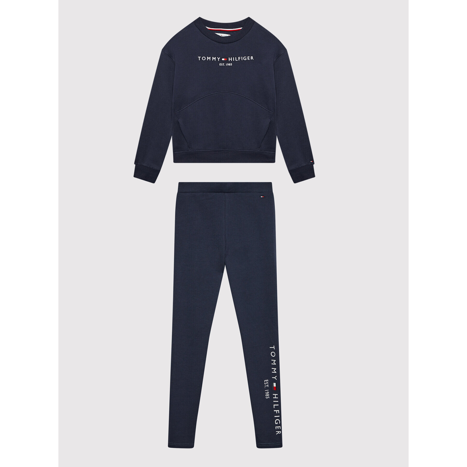 Tommy Hilfiger Souprava mikina a legíny Essential KG0KG06027 D Tmavomodrá Regular Fit - Pepit.cz