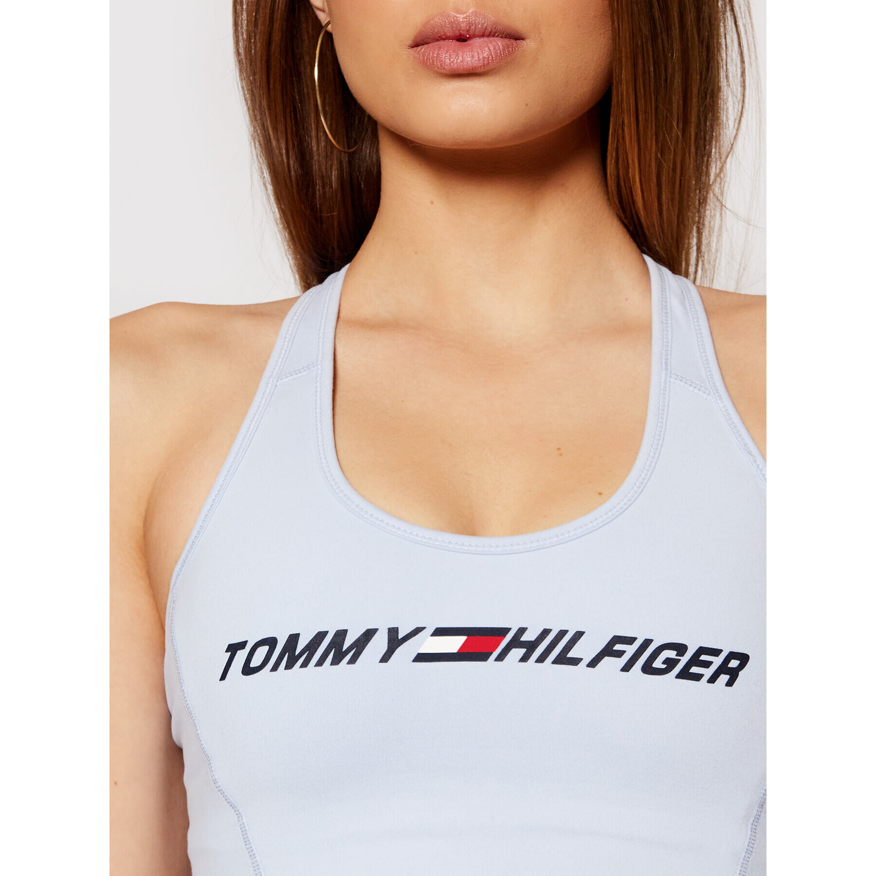 Tommy Hilfiger Sportovní podprsenka Intensity Graphic S10S100973 Modrá - Pepit.cz