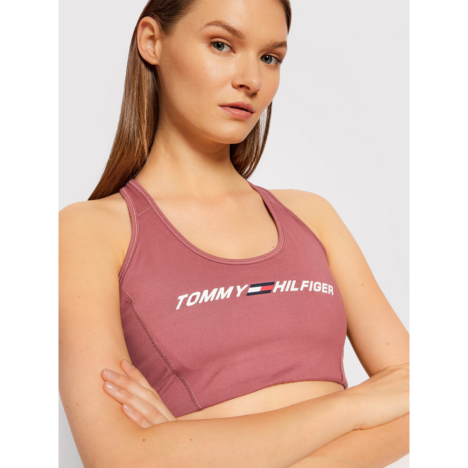 Tommy Hilfiger Sportovní podprsenka Intensity Graphic S10S100973 Růžová - Pepit.cz