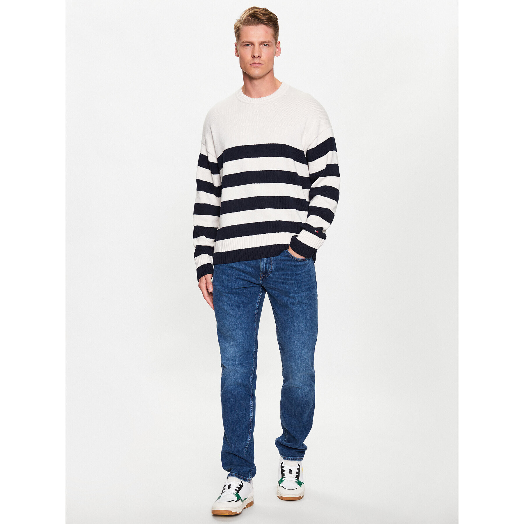 Tommy Hilfiger Svetr Breton MW0MW31007 Barevná Oversize - Pepit.cz