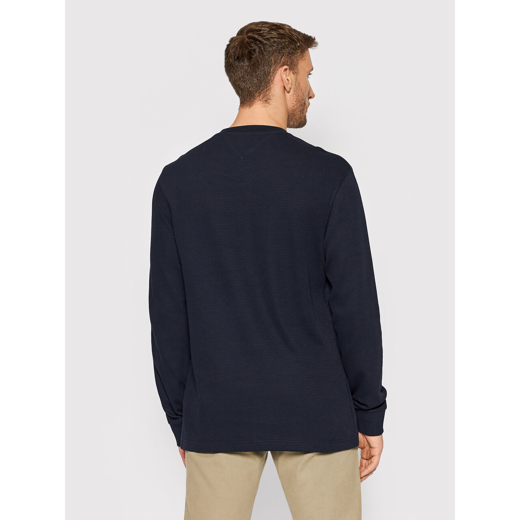 Tommy Hilfiger Svetr Casual Henley MW0MW20156 Tmavomodrá Relaxed Fit - Pepit.cz