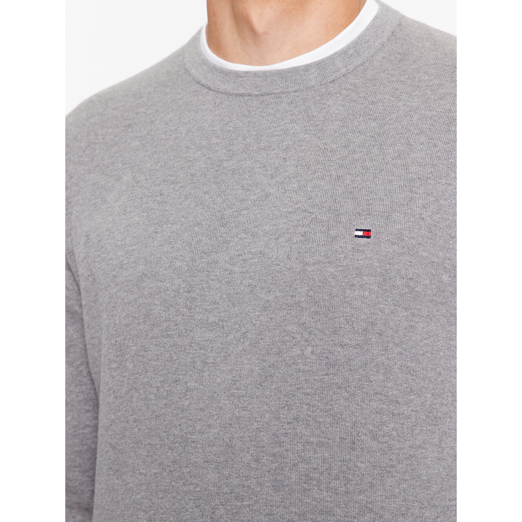 Tommy Hilfiger Svetr Classic MW0MW32026 Šedá Regular Fit - Pepit.cz