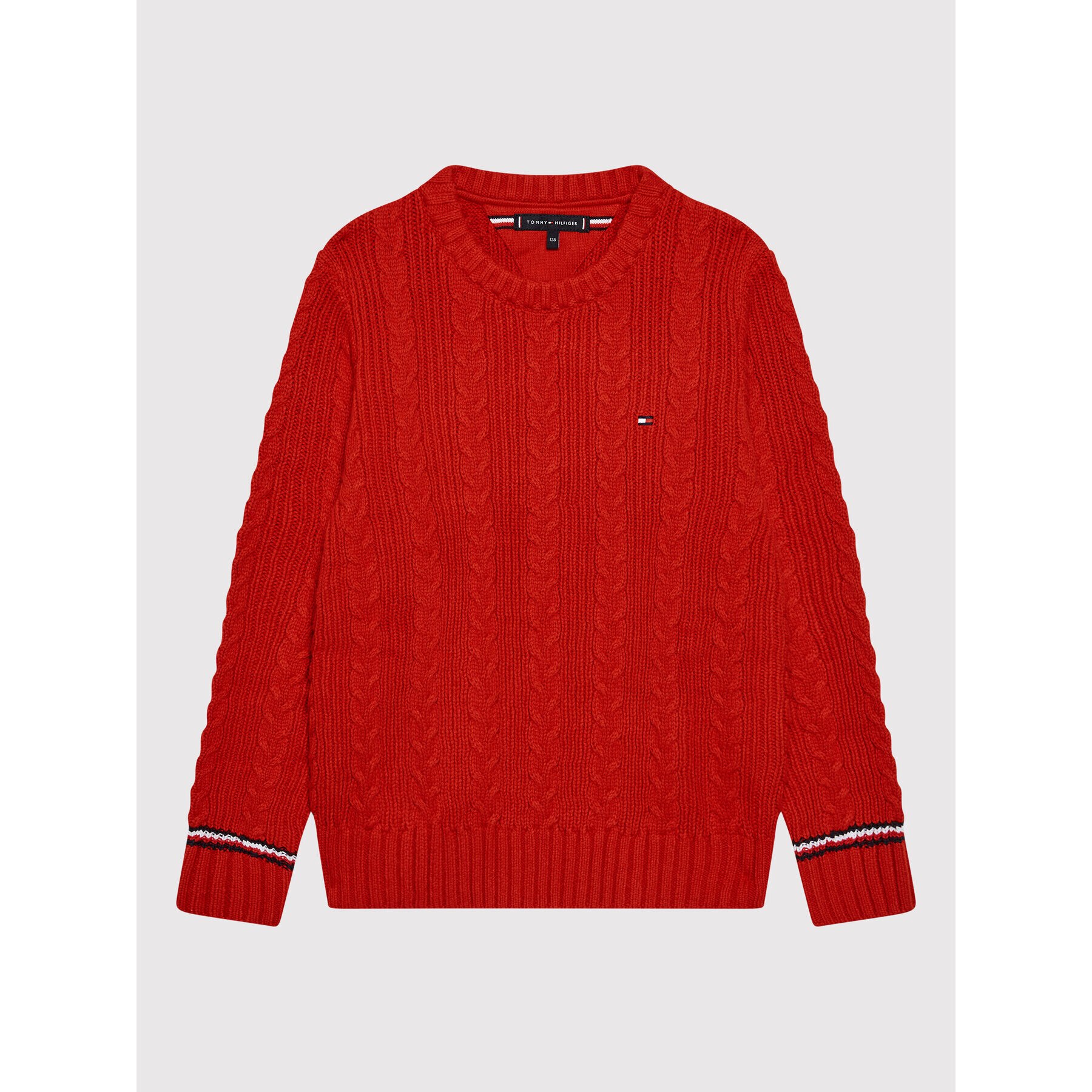 Tommy Hilfiger Svetr Essential KB0KB06920 D Červená Regular Fit - Pepit.cz