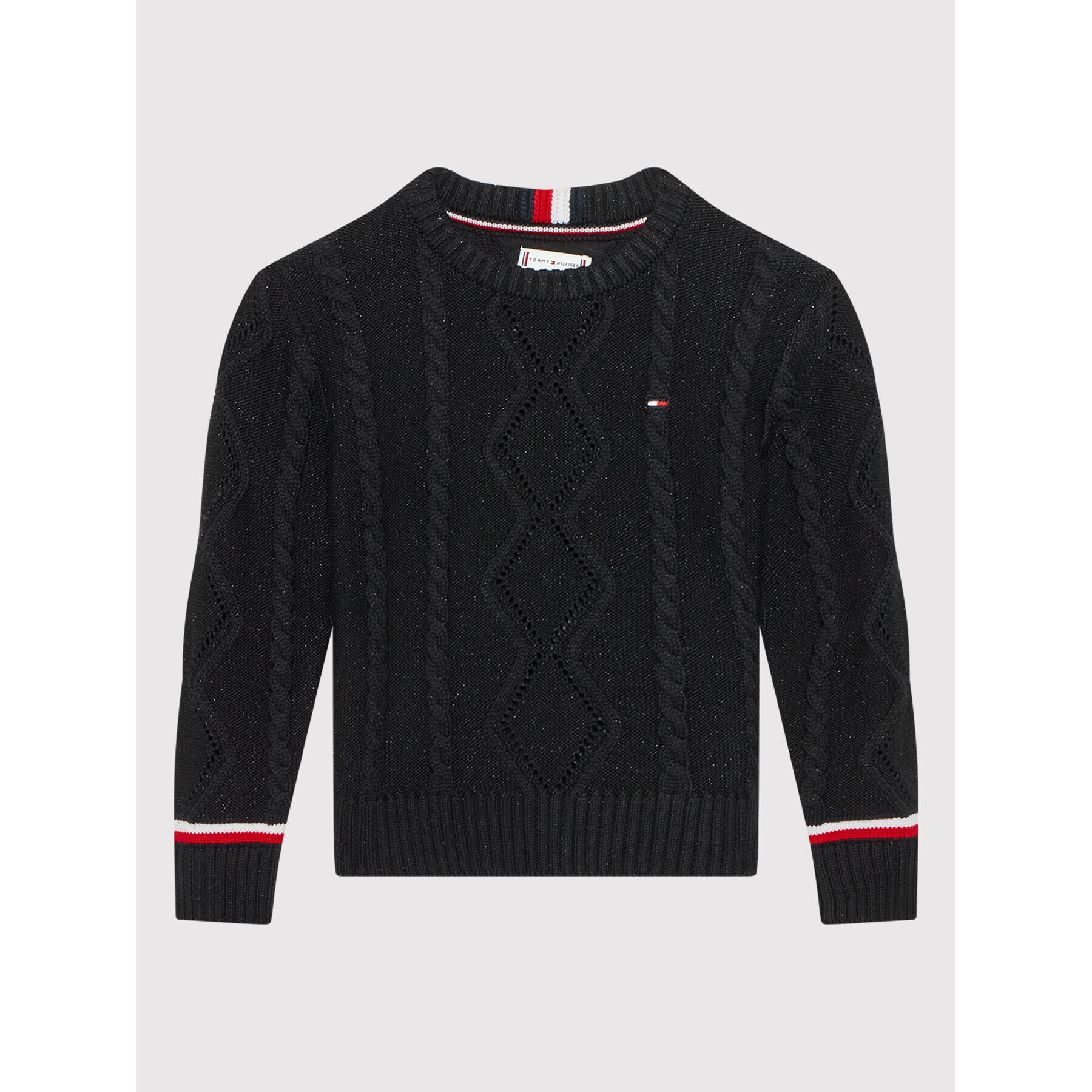 Tommy Hilfiger Svetr Essential KG0KG06201 D Černá Regular Fit - Pepit.cz