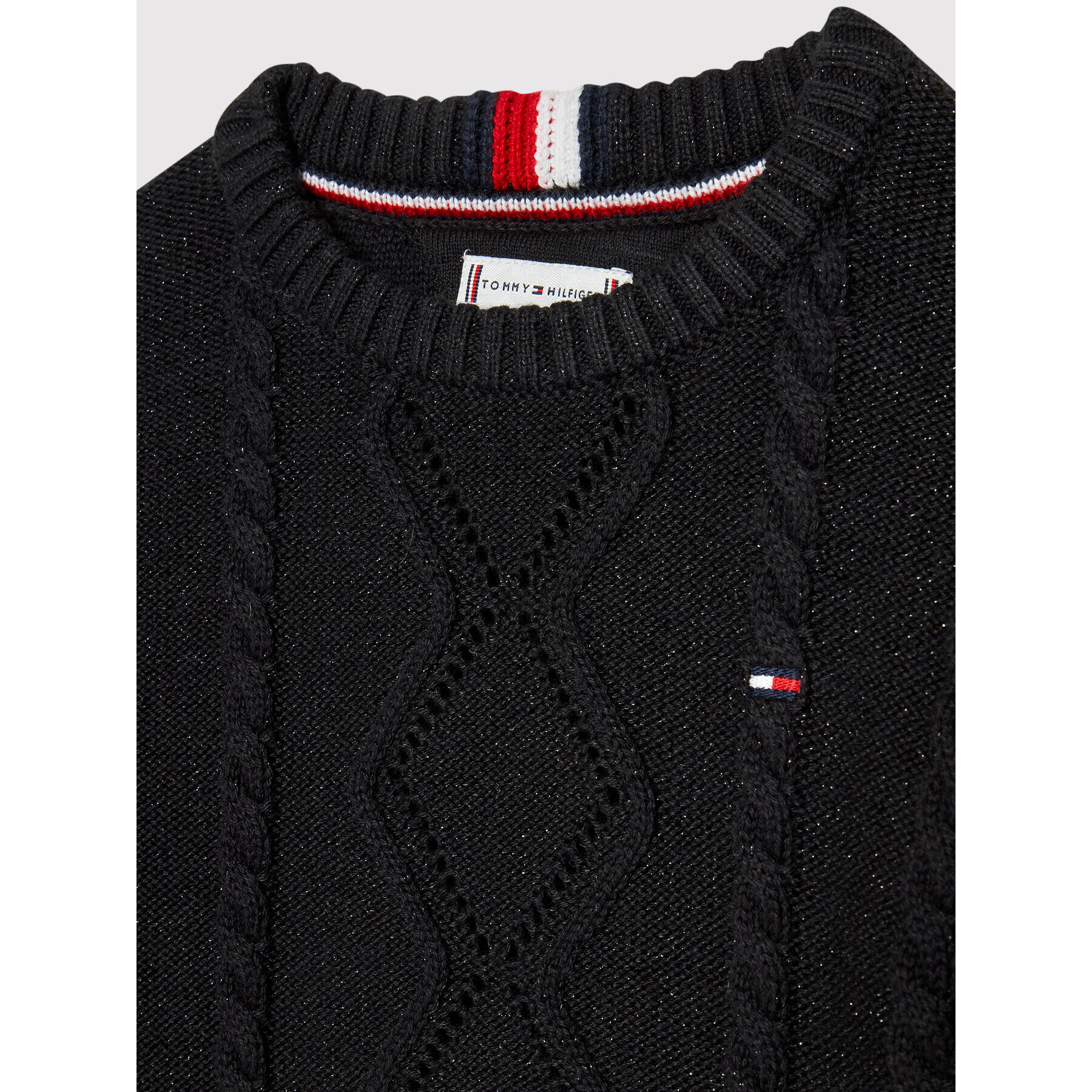 Tommy Hilfiger Svetr Essential KG0KG06201 D Černá Regular Fit - Pepit.cz