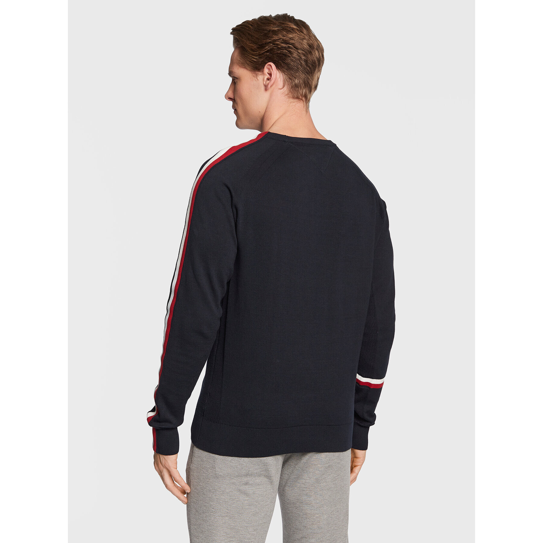 Tommy Hilfiger Svetr Global MW0MW29038 Tmavomodrá Regular Fit - Pepit.cz