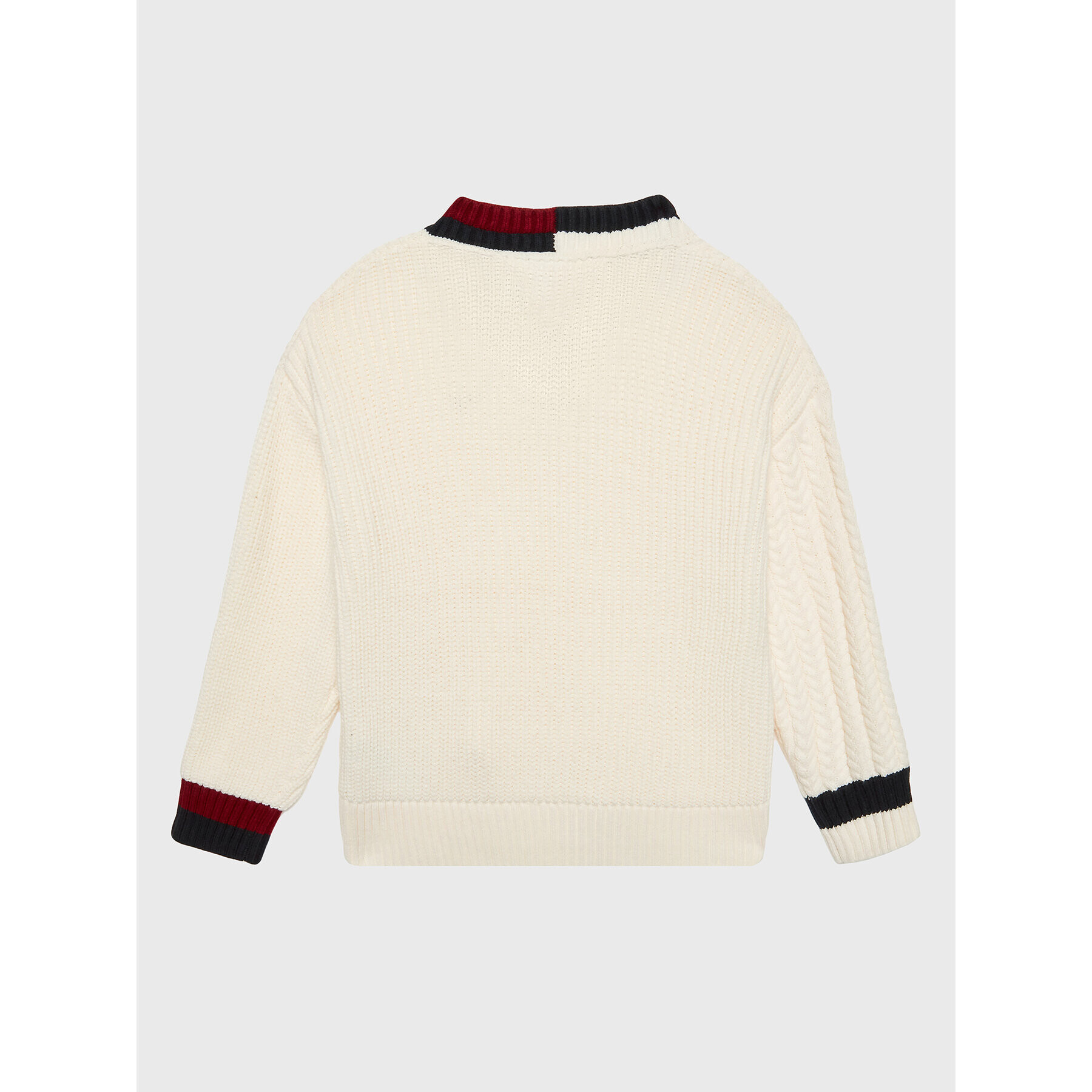 Tommy Hilfiger Svetr KG0KG06903 Écru Oversize - Pepit.cz