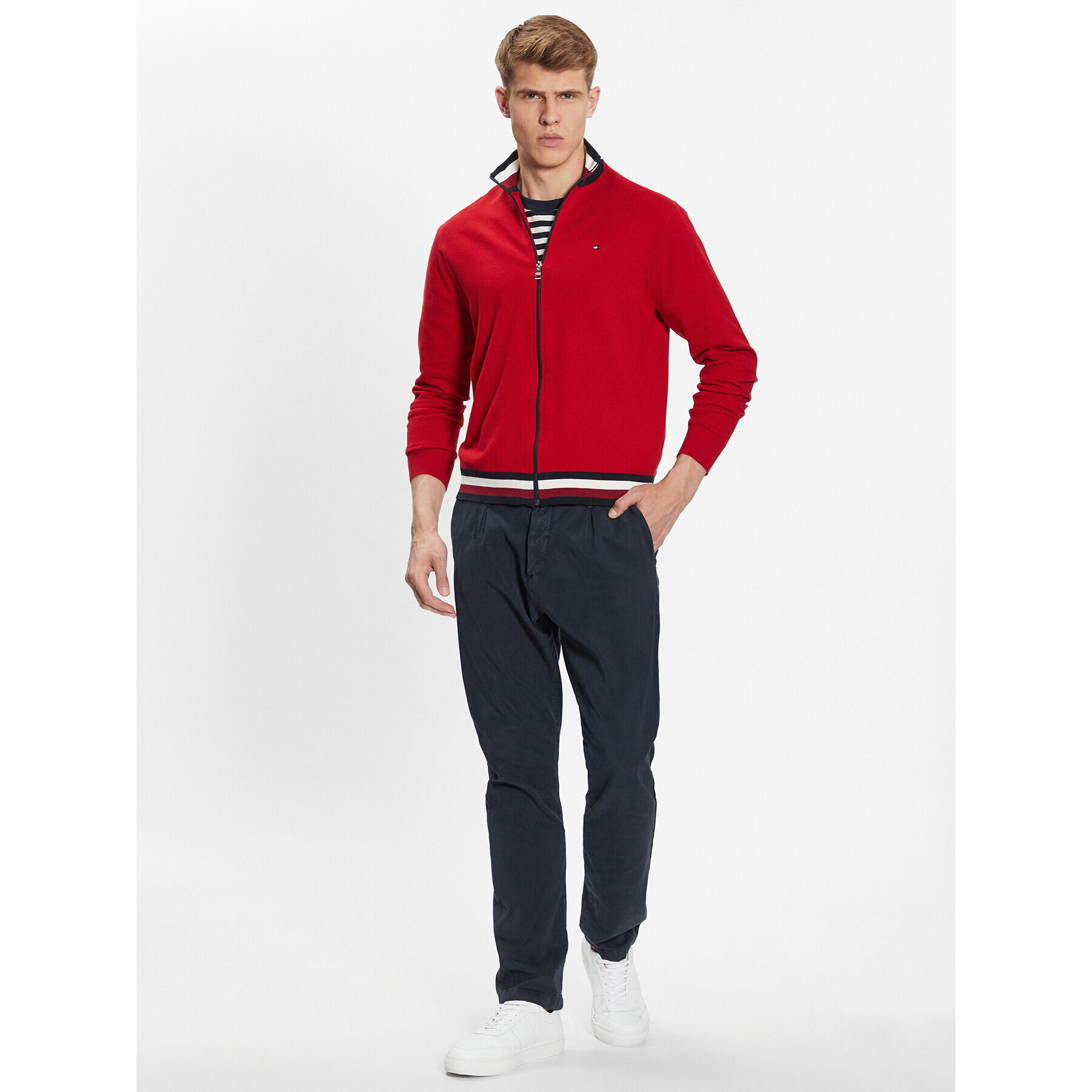 Tommy Hilfiger Svetr MW0MW32028 Červená Regular Fit - Pepit.cz