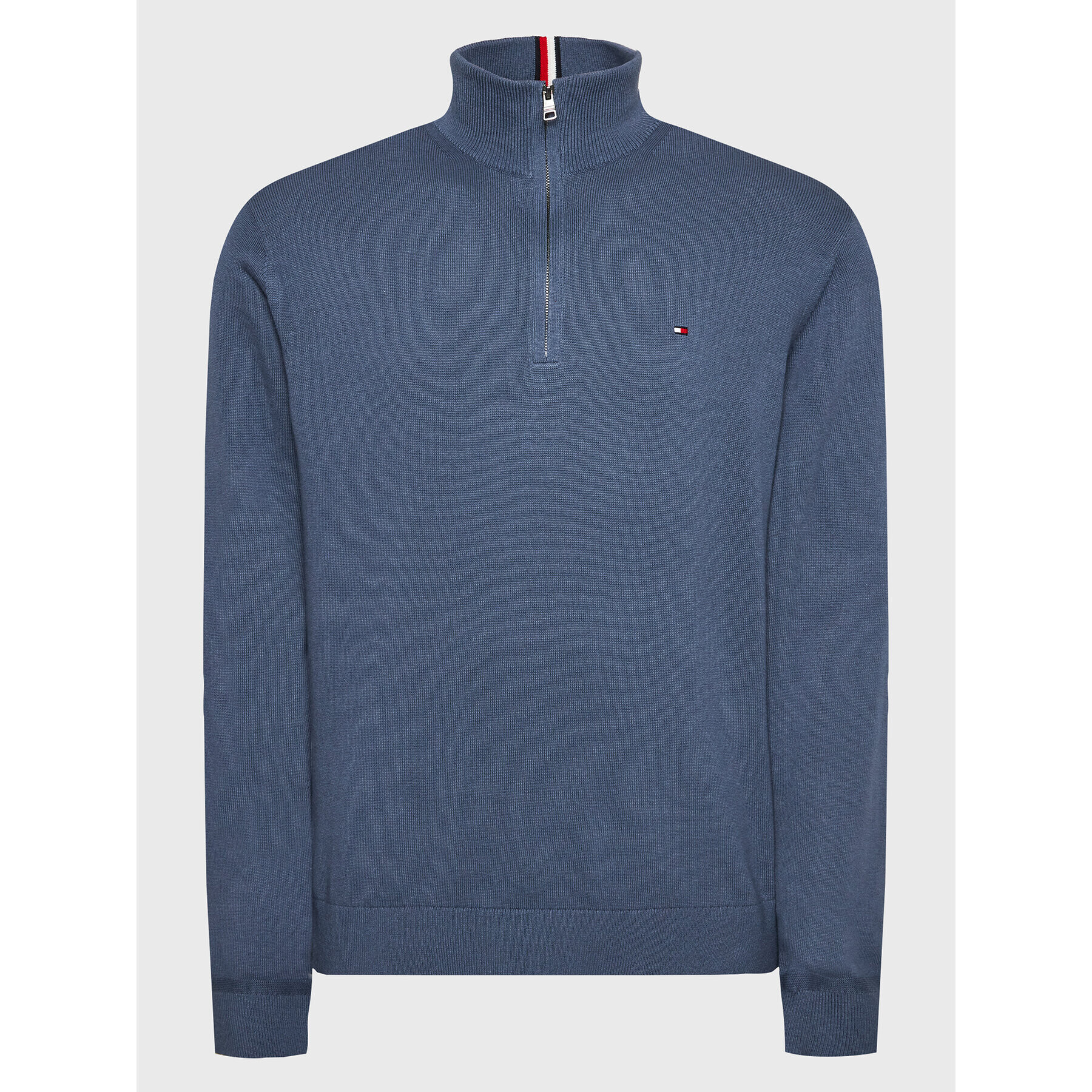 Tommy Hilfiger Svetr Pima MW0MW28049 Tmavomodrá Regular Fit - Pepit.cz