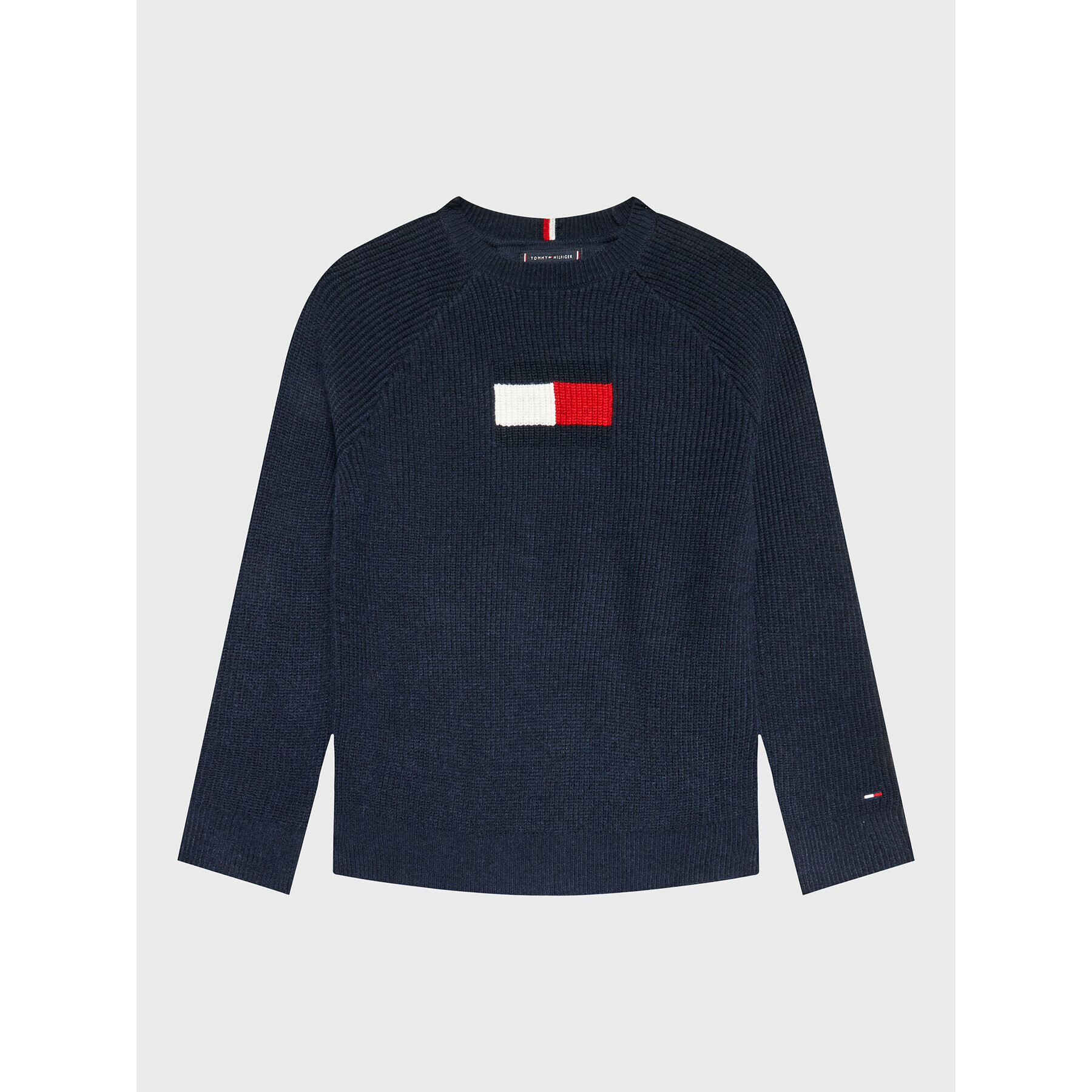 Tommy Hilfiger Svetr Raglan Flag KB0KB07831 D Tmavomodrá Regular Fit - Pepit.cz