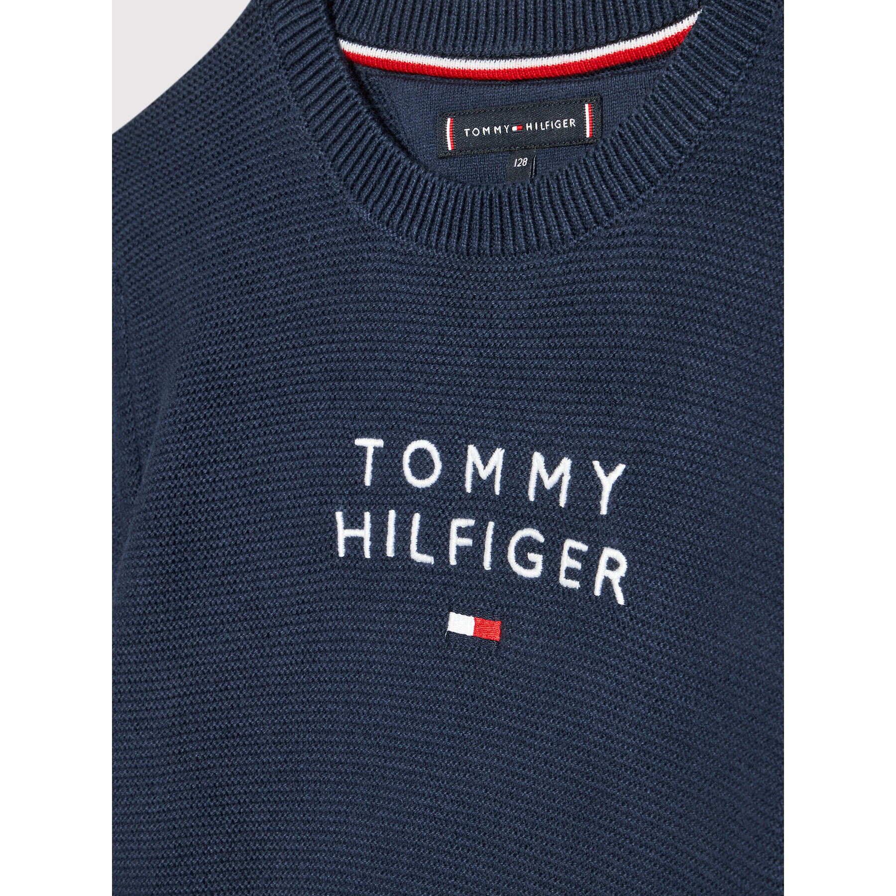 Tommy Hilfiger Svetr Th Logo KB0KB06932 D Tmavomodrá Regular Fit - Pepit.cz