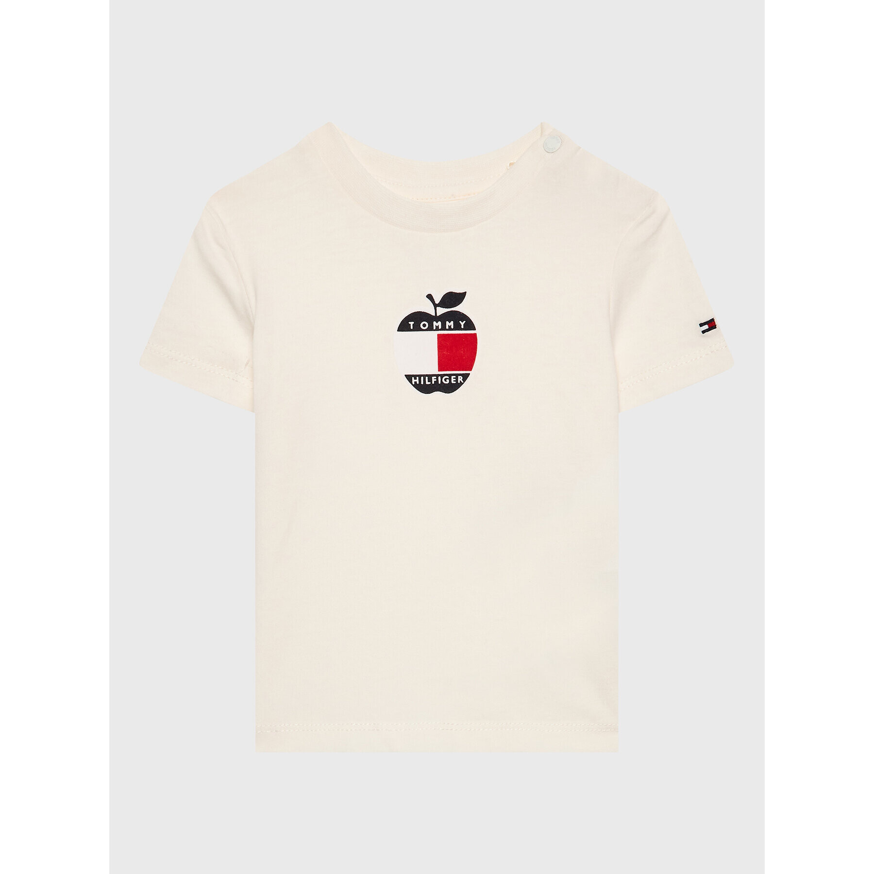 Tommy Hilfiger T-Shirt Apple KN0KN01569 Écru Regular Fit - Pepit.cz