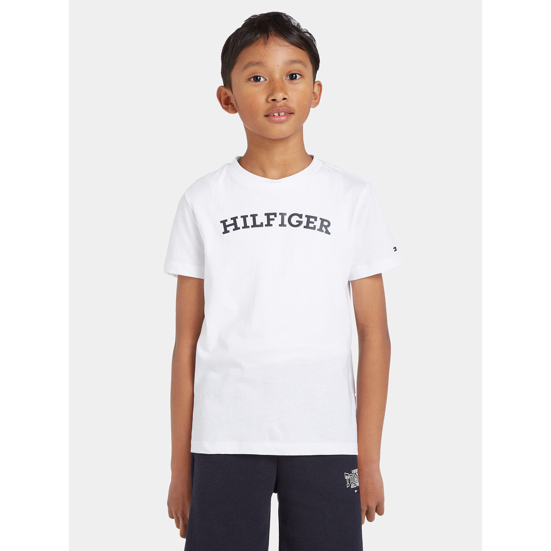 Tommy Hilfiger T-Shirt Arched KB0KB08333 D Bílá Regular Fit - Pepit.cz