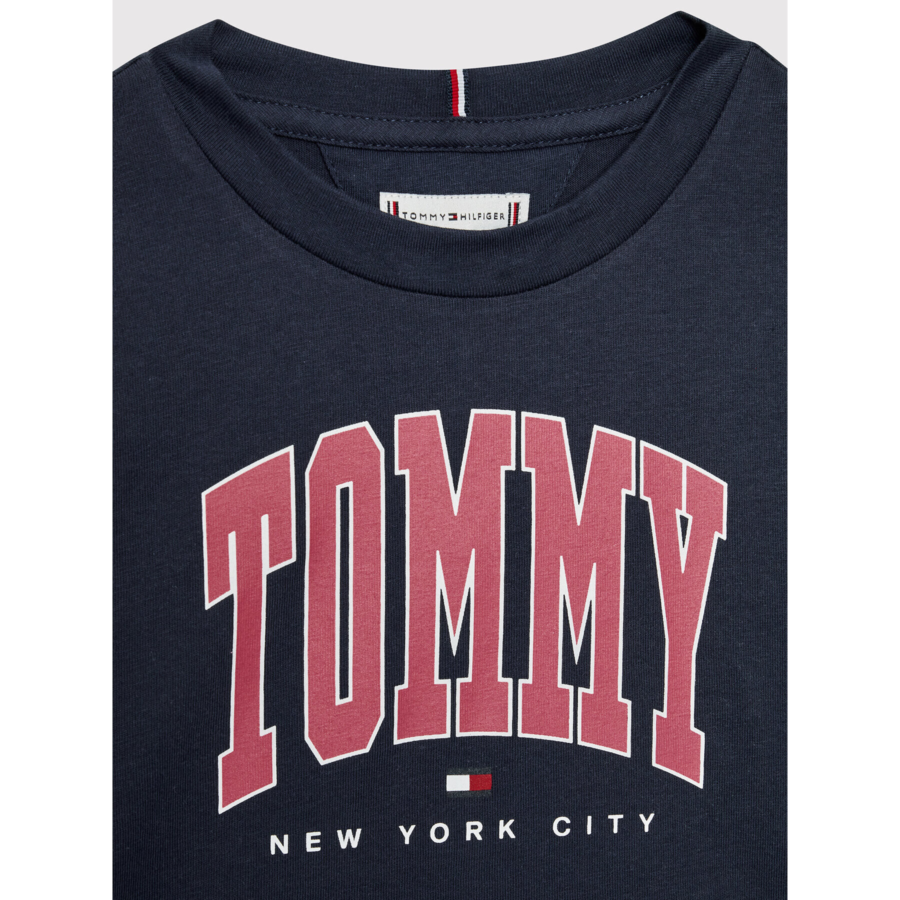 Tommy Hilfiger T-Shirt Bold Varsity KG0KG06504 Tmavomodrá Regular Fit - Pepit.cz