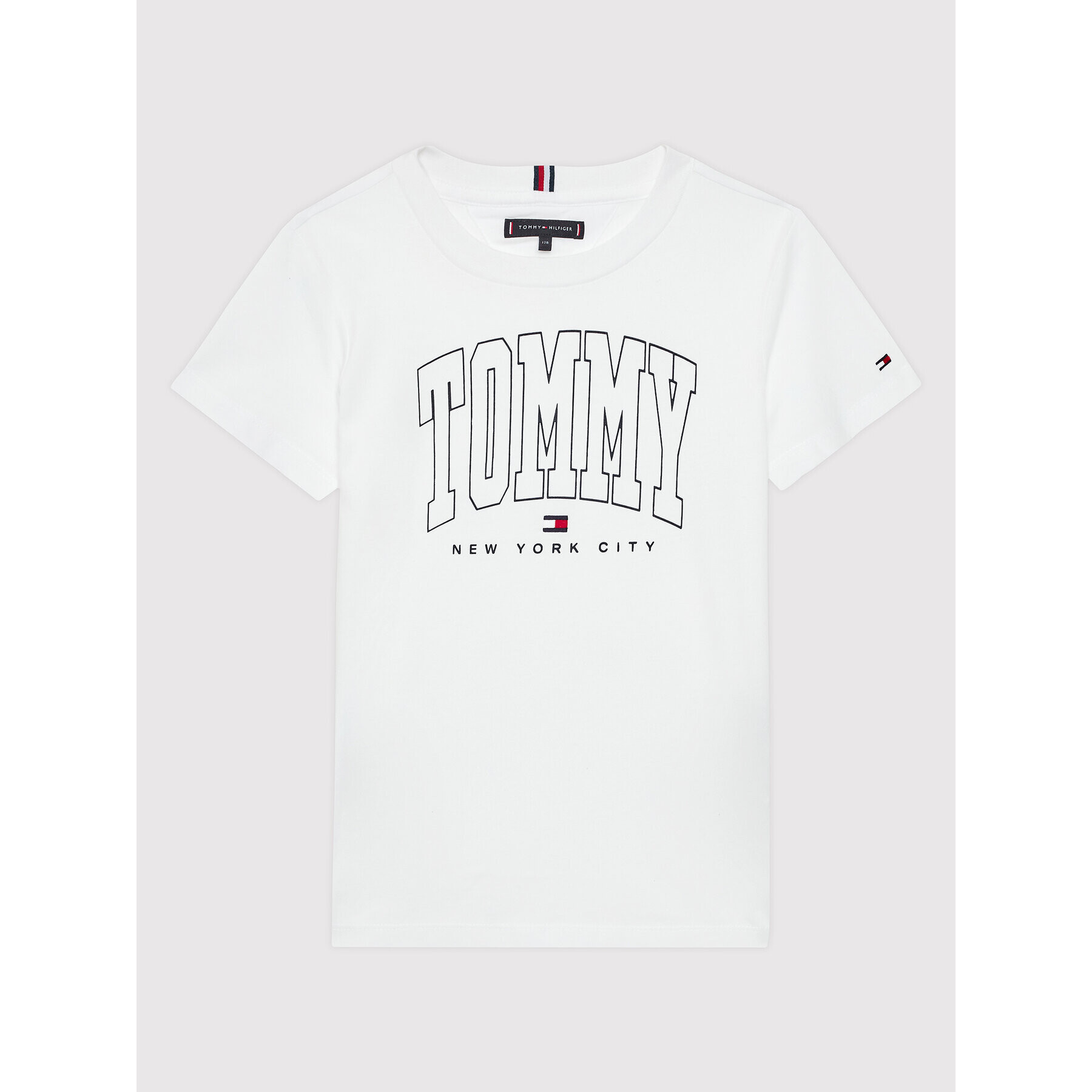 Tommy Hilfiger T-Shirt Bold Varsity Logo KB0KB07287 D Bílá Regular Fit - Pepit.cz