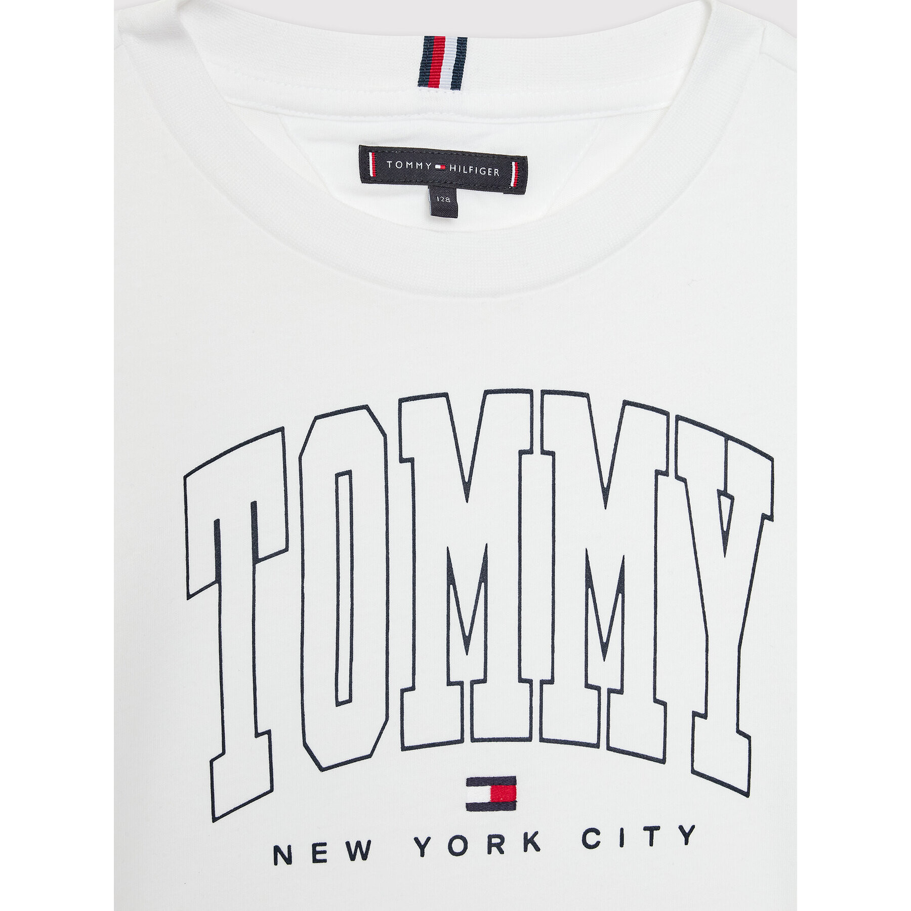 Tommy Hilfiger T-Shirt Bold Varsity Logo KB0KB07287 D Bílá Regular Fit - Pepit.cz