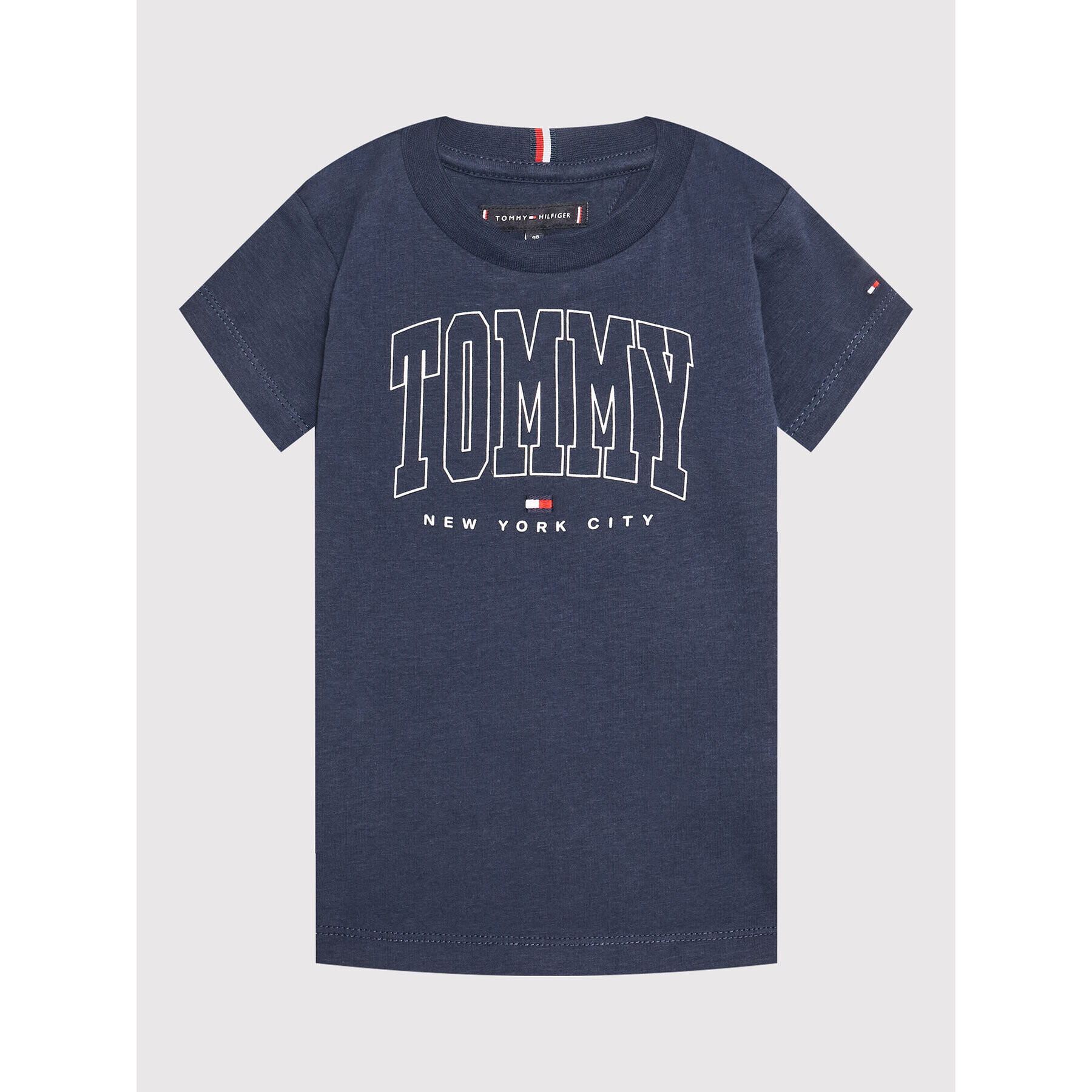 Tommy Hilfiger T-Shirt Bold Varsity Logo KB0KB07287 D Tmavomodrá Regular Fit - Pepit.cz