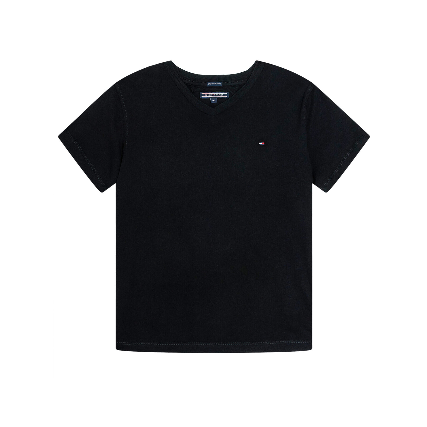 Tommy Hilfiger T-Shirt Boys Basic KB0KB04142 Černá Regular Fit - Pepit.cz