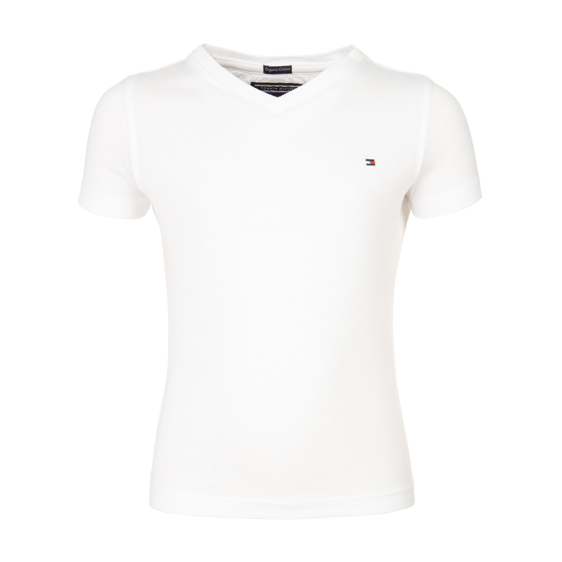 Tommy Hilfiger T-Shirt Boys Basic Vn Knit S/S KB0KB04142 Bílá Regular Fit - Pepit.cz