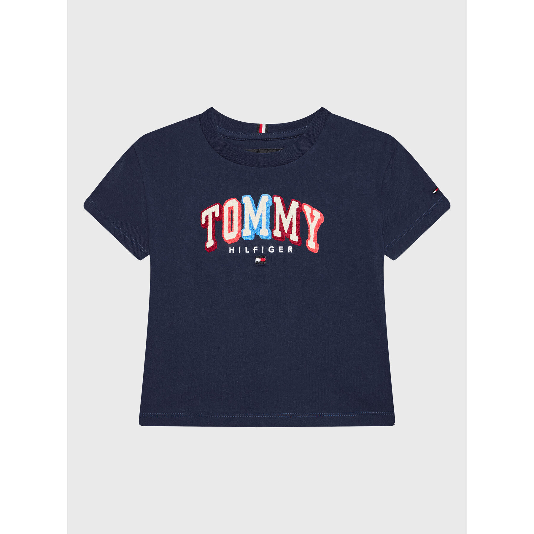 Tommy Hilfiger T-Shirt Chainstitch KB0KB07798 D Tmavomodrá Regular Fit - Pepit.cz