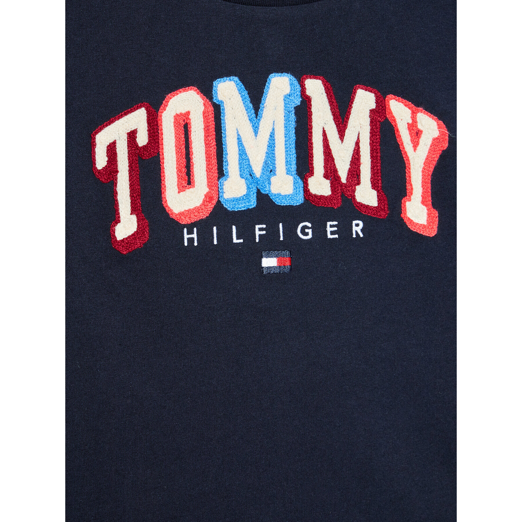 Tommy Hilfiger T-Shirt Chainstitch KB0KB07798 D Tmavomodrá Regular Fit - Pepit.cz