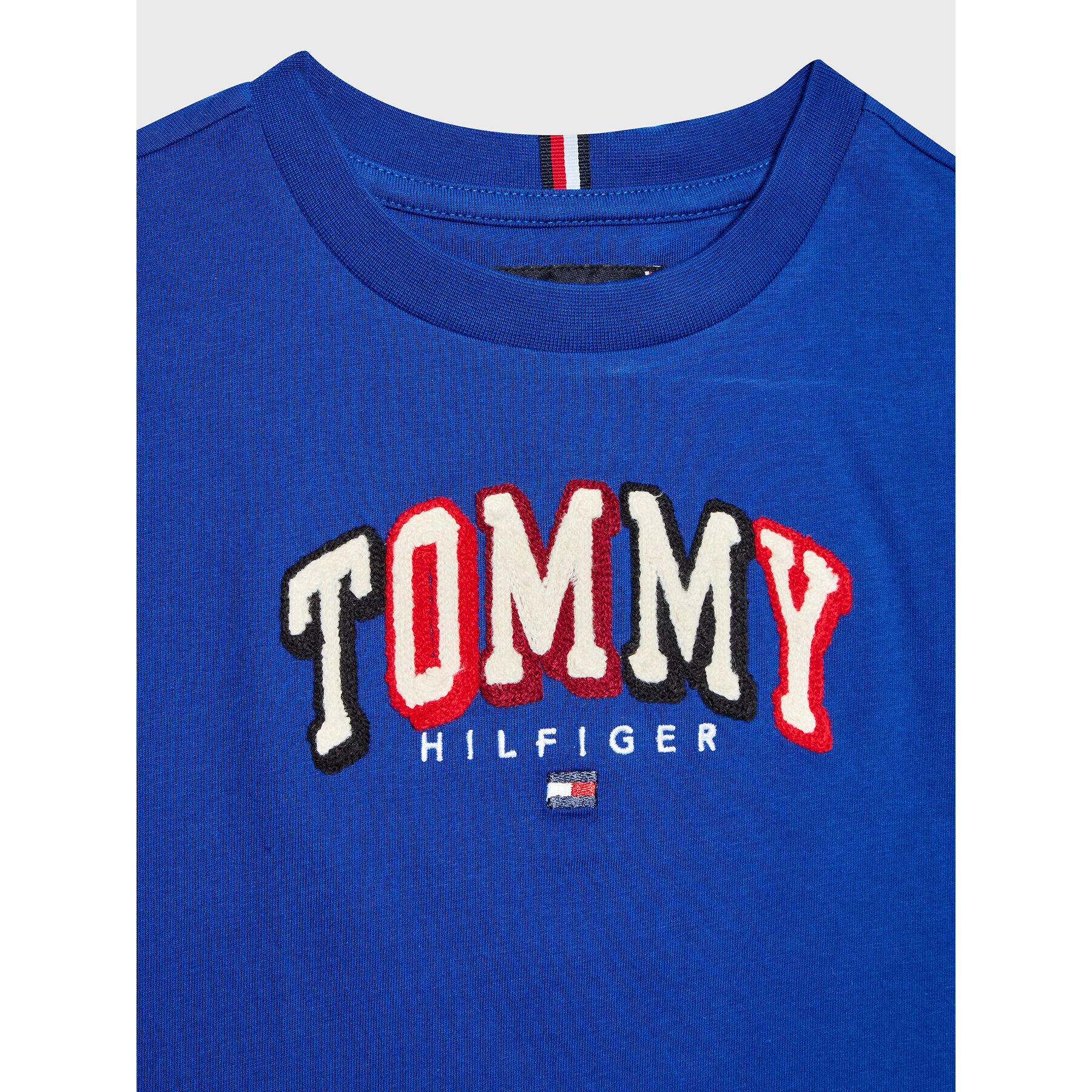 Tommy Hilfiger T-Shirt Chainstitch KB0KB07798 M Modrá Regular Fit - Pepit.cz