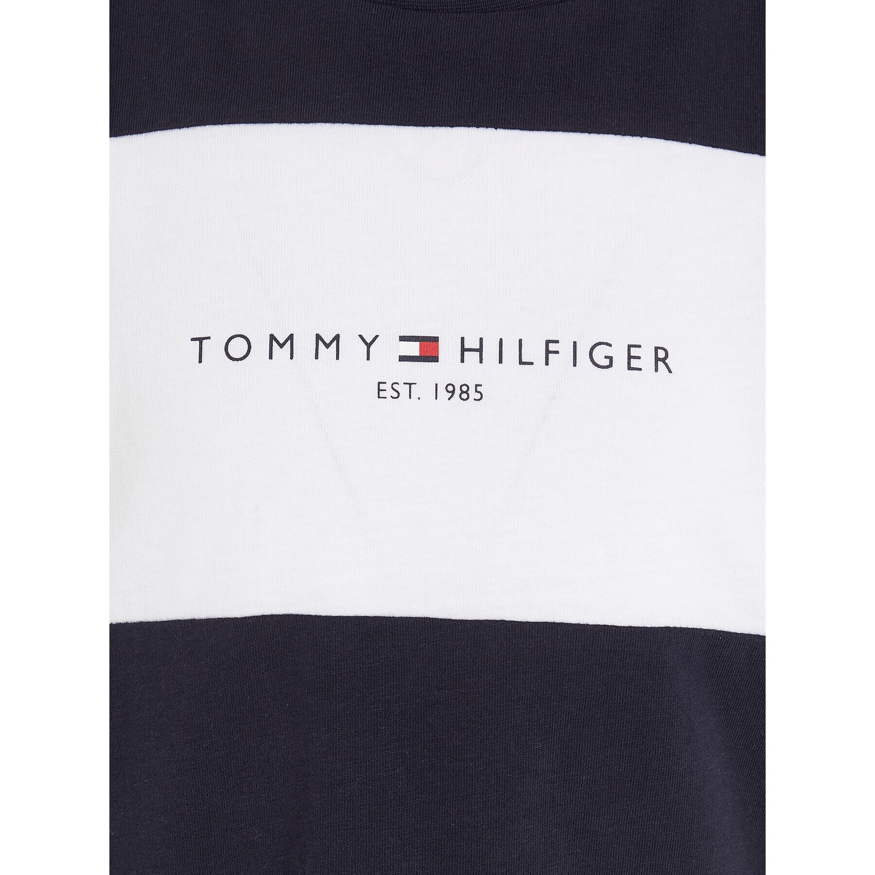 Tommy Hilfiger T-Shirt Colorblock KB0KB08552 M Tmavomodrá Regular Fit - Pepit.cz