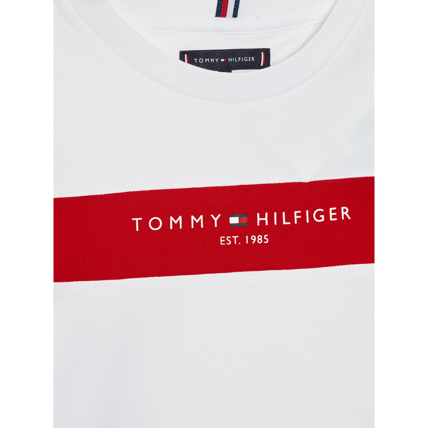 Tommy Hilfiger T-Shirt Essential Colorblock KB0KB07279 D Bílá Regular Fit - Pepit.cz