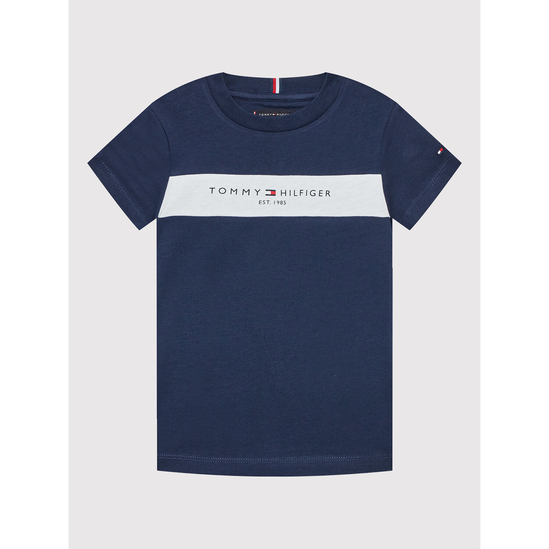 Tommy Hilfiger T-Shirt Essential Colorblock KB0KB07279 D Tmavomodrá Regular Fit - Pepit.cz