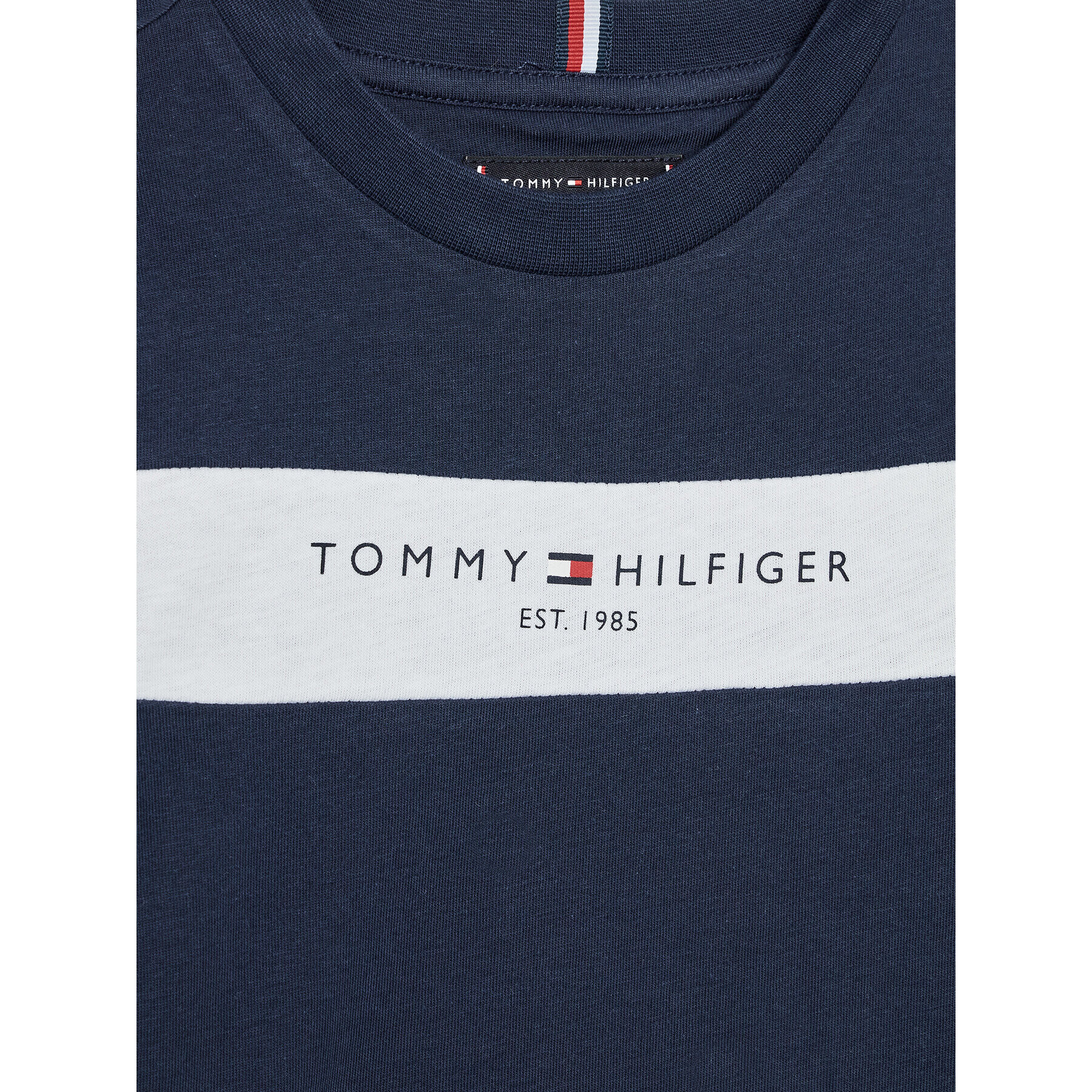 Tommy Hilfiger T-Shirt Essential Colorblock KB0KB07279 D Tmavomodrá Regular Fit - Pepit.cz