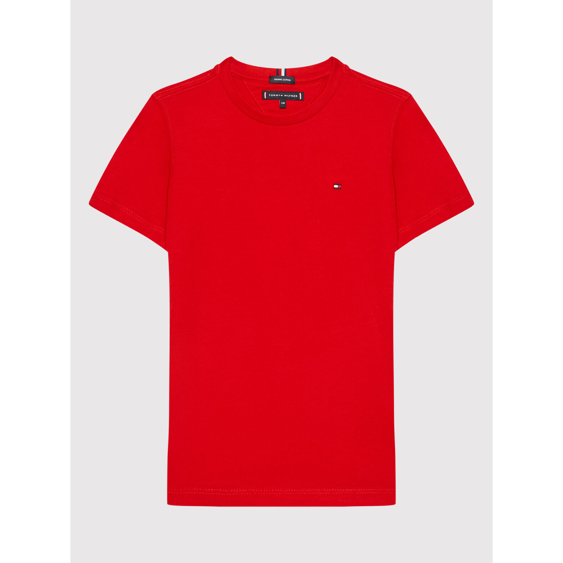 Tommy Hilfiger T-Shirt Essential KB0KB06879 D Červená Regular Fit - Pepit.cz