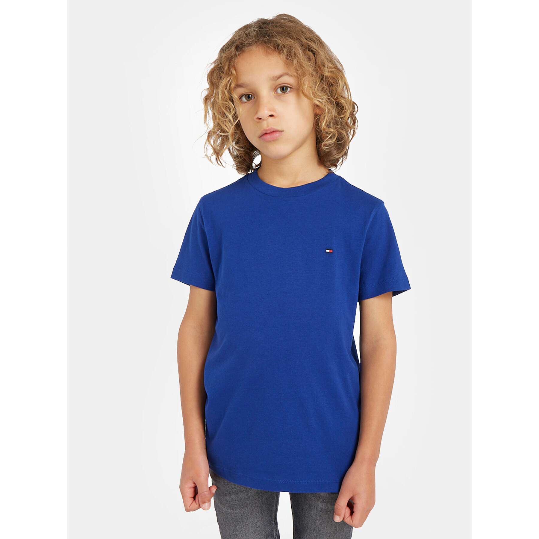 Tommy Hilfiger T-Shirt Essential KB0KB06879 D Modrá Regular Fit - Pepit.cz