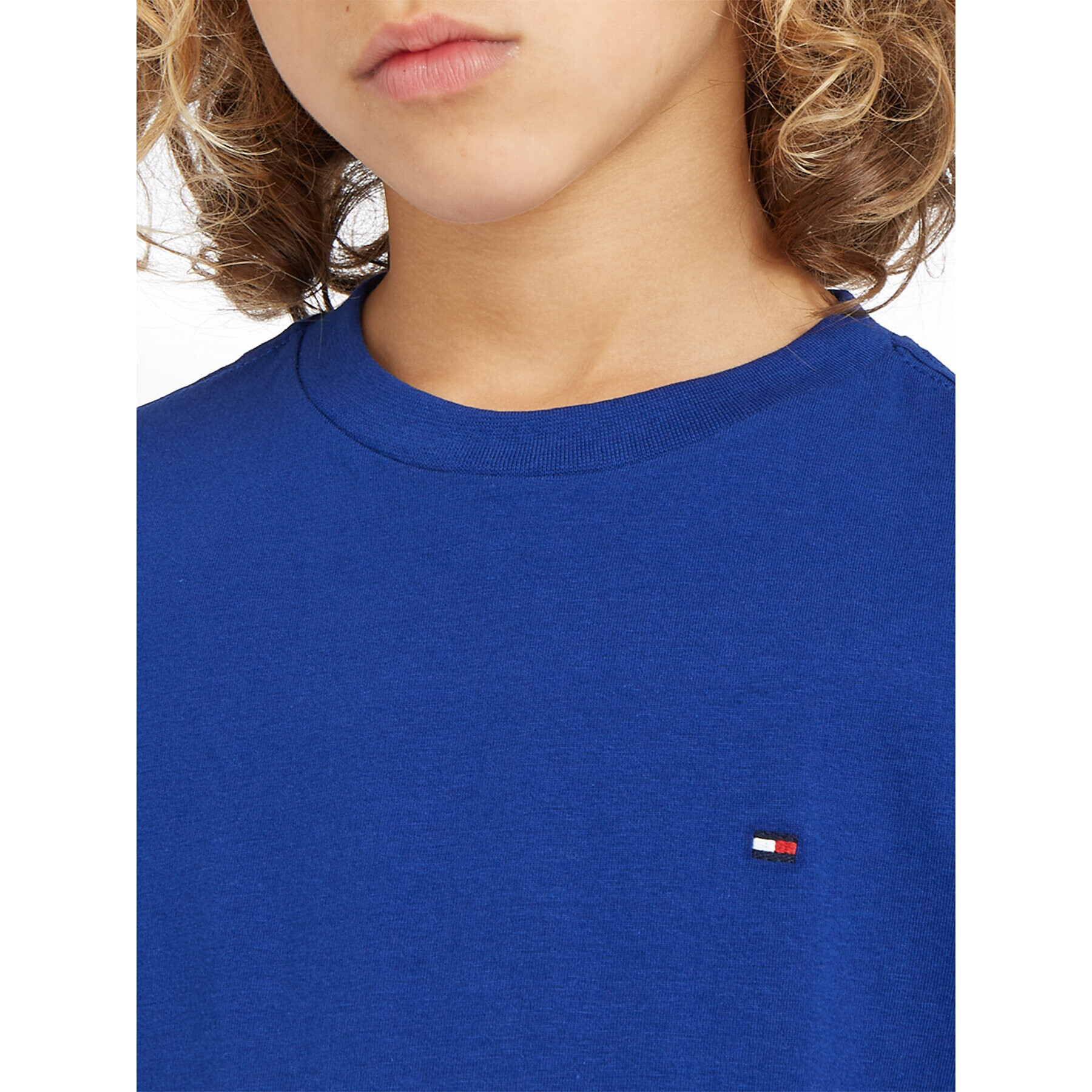 Tommy Hilfiger T-Shirt Essential KB0KB06879 D Modrá Regular Fit - Pepit.cz