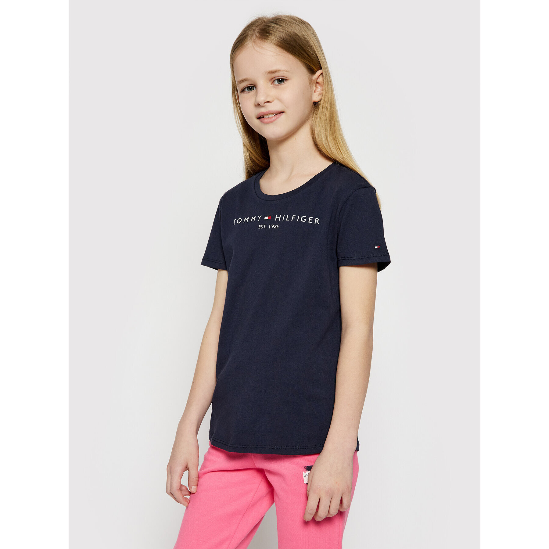 Tommy Hilfiger T-Shirt Essential KG0KG05242 D Tmavomodrá Regular Fit - Pepit.cz