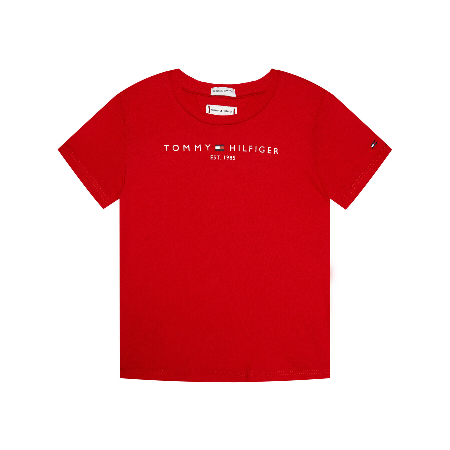 Tommy Hilfiger T-Shirt Essential KG0KG05242 M Červená Regular Fit - Pepit.cz