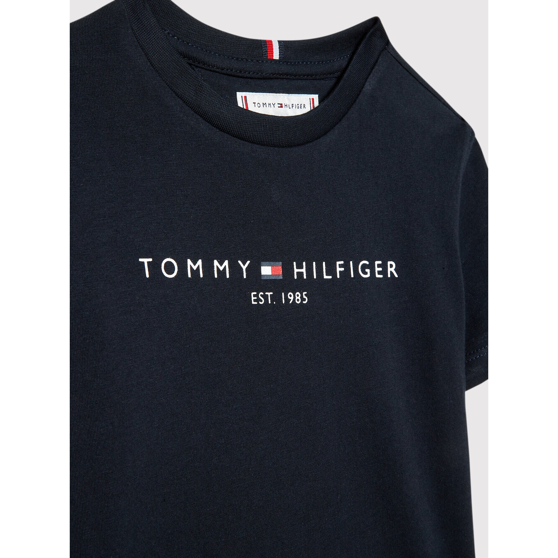 Tommy Hilfiger T-Shirt Essential KS0KS00201 Tmavomodrá Regular Fit - Pepit.cz