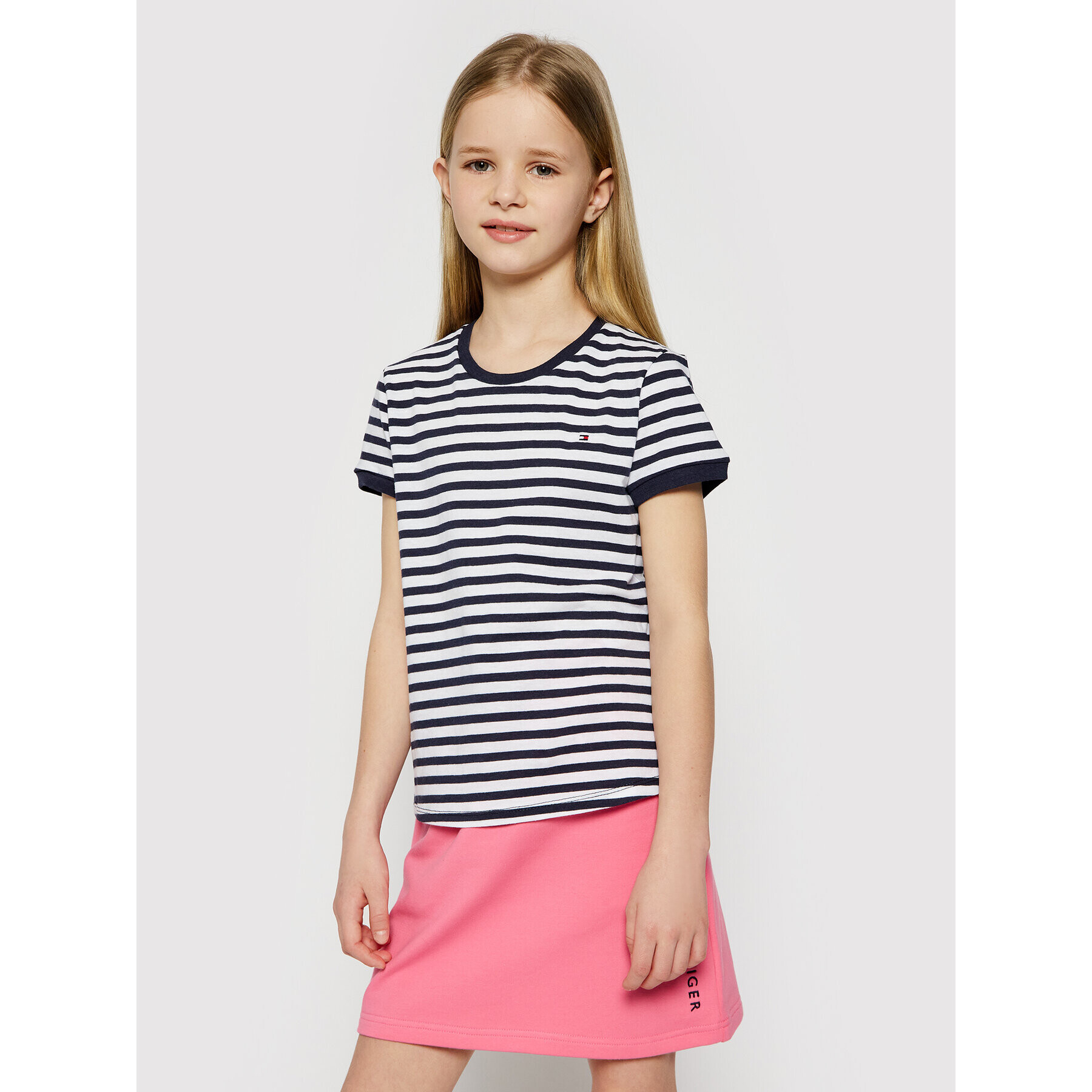 Tommy Hilfiger T-Shirt Essential Stripe KG0KG05766 D Tmavomodrá Regular Fit - Pepit.cz