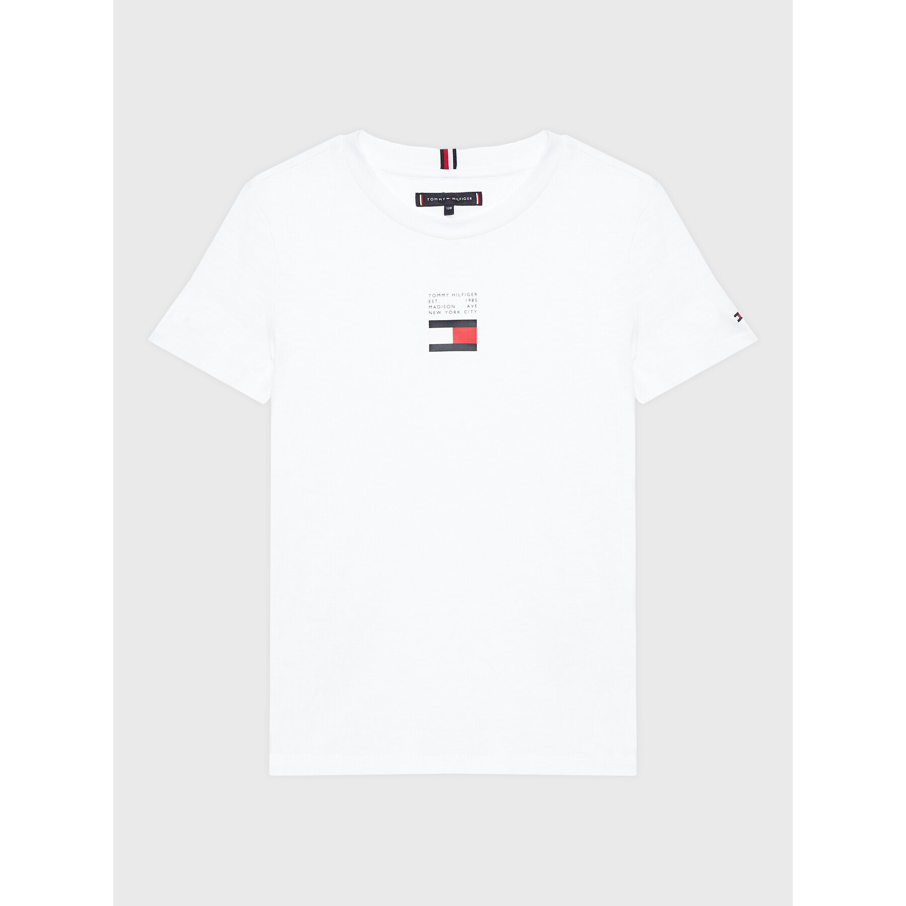 Tommy Hilfiger T-Shirt Flag KB0KB08033 M Bílá Regular Fit - Pepit.cz