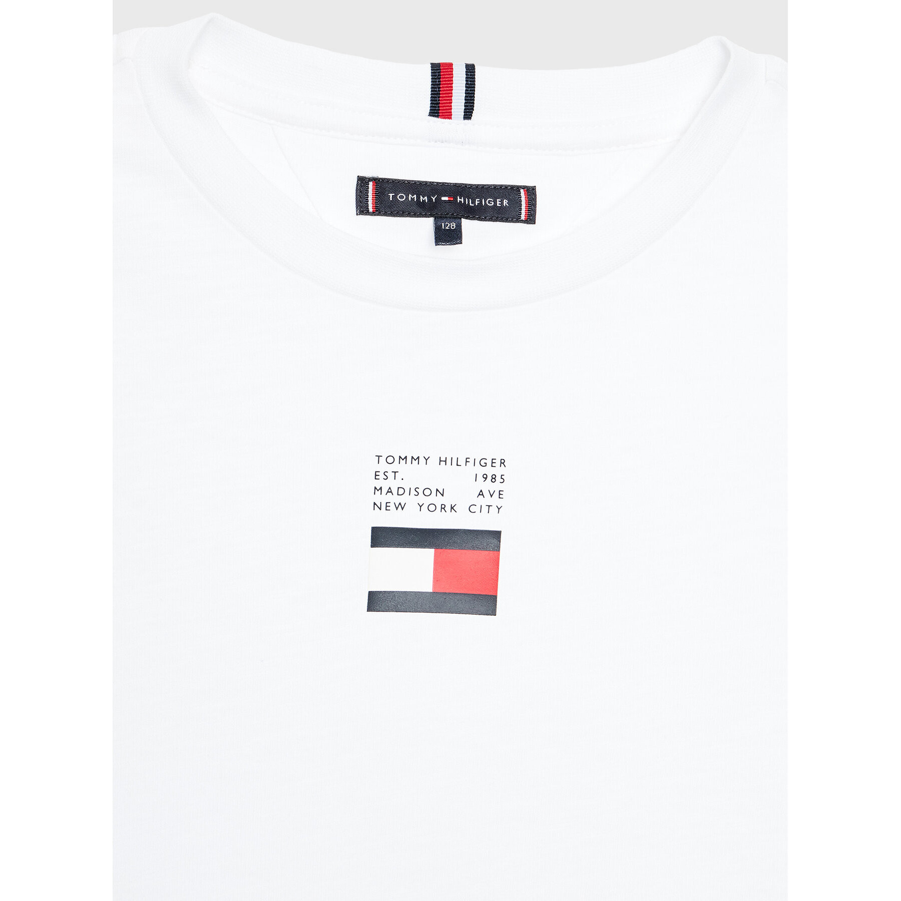 Tommy Hilfiger T-Shirt Flag KB0KB08033 M Bílá Regular Fit - Pepit.cz