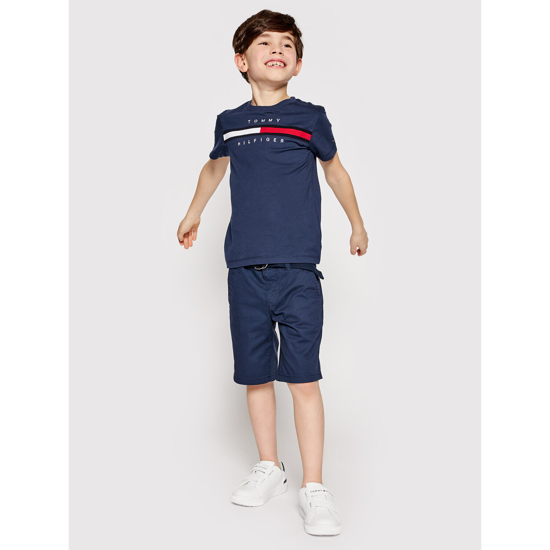 Tommy Hilfiger T-Shirt Flag Rib Insert KB0KB06532 D Tmavomodrá Regular Fit - Pepit.cz