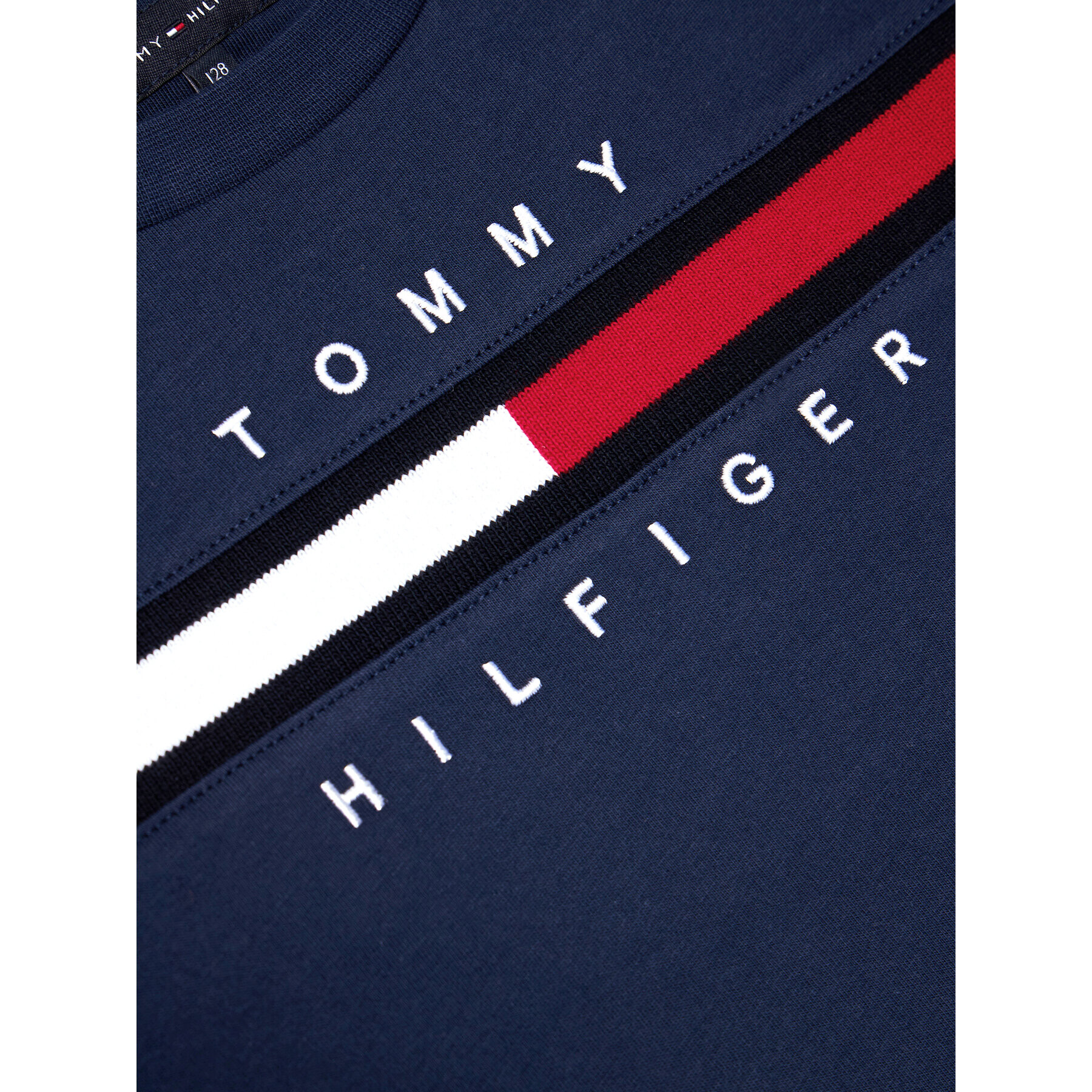 Tommy Hilfiger T-Shirt Flag Rib Insert KB0KB06532 D Tmavomodrá Regular Fit - Pepit.cz