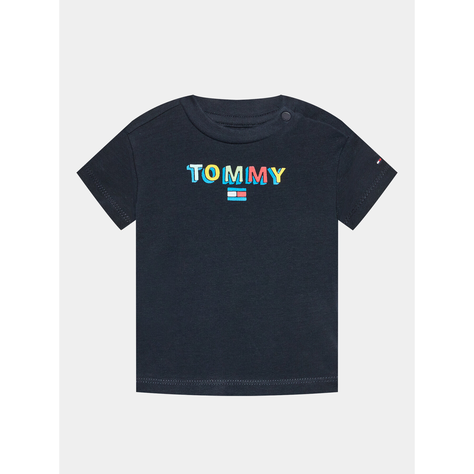 Tommy Hilfiger T-Shirt Fun Logo KN0KN01622 Tmavomodrá Regular Fit - Pepit.cz