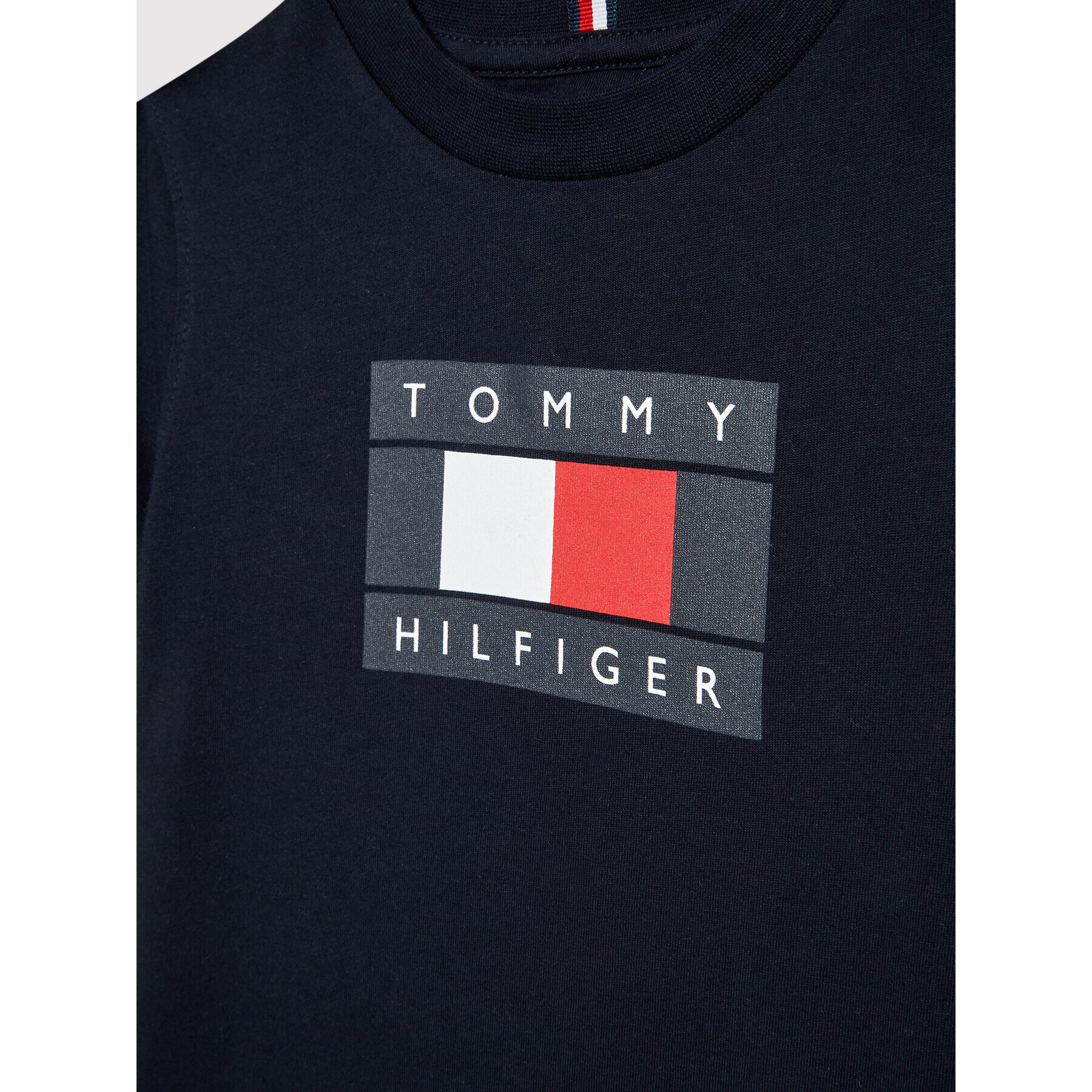 Tommy Hilfiger T-Shirt Global Stripe Flag KB0KB07602 Tmavomodrá Regular Fit - Pepit.cz