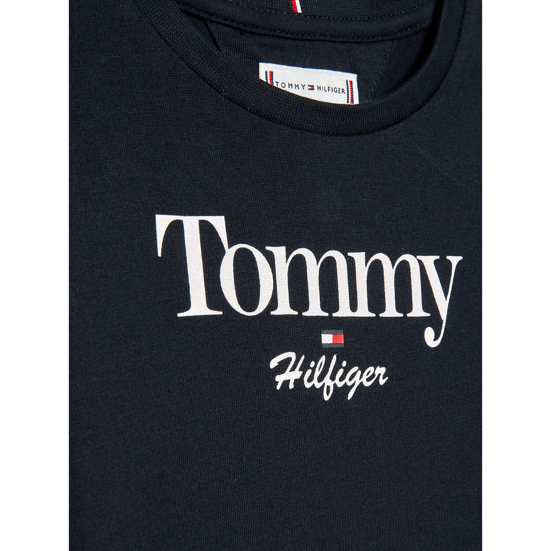 Tommy Hilfiger T-Shirt Graphic Glitter KG0KG06821 D Tmavomodrá Regular Fit - Pepit.cz