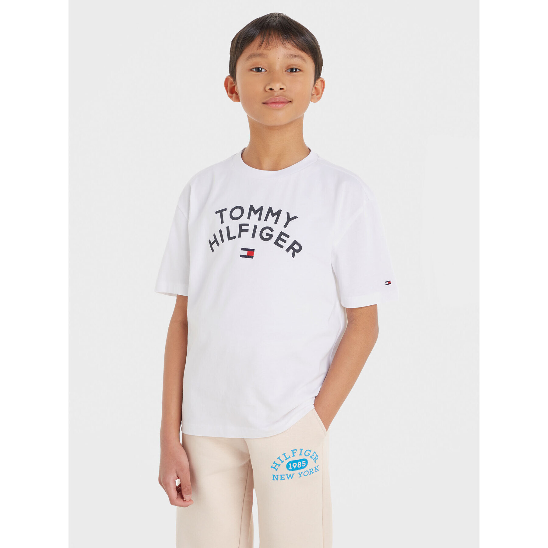 Tommy Hilfiger T-Shirt KB0KB08548 S Bílá Regular Fit - Pepit.cz