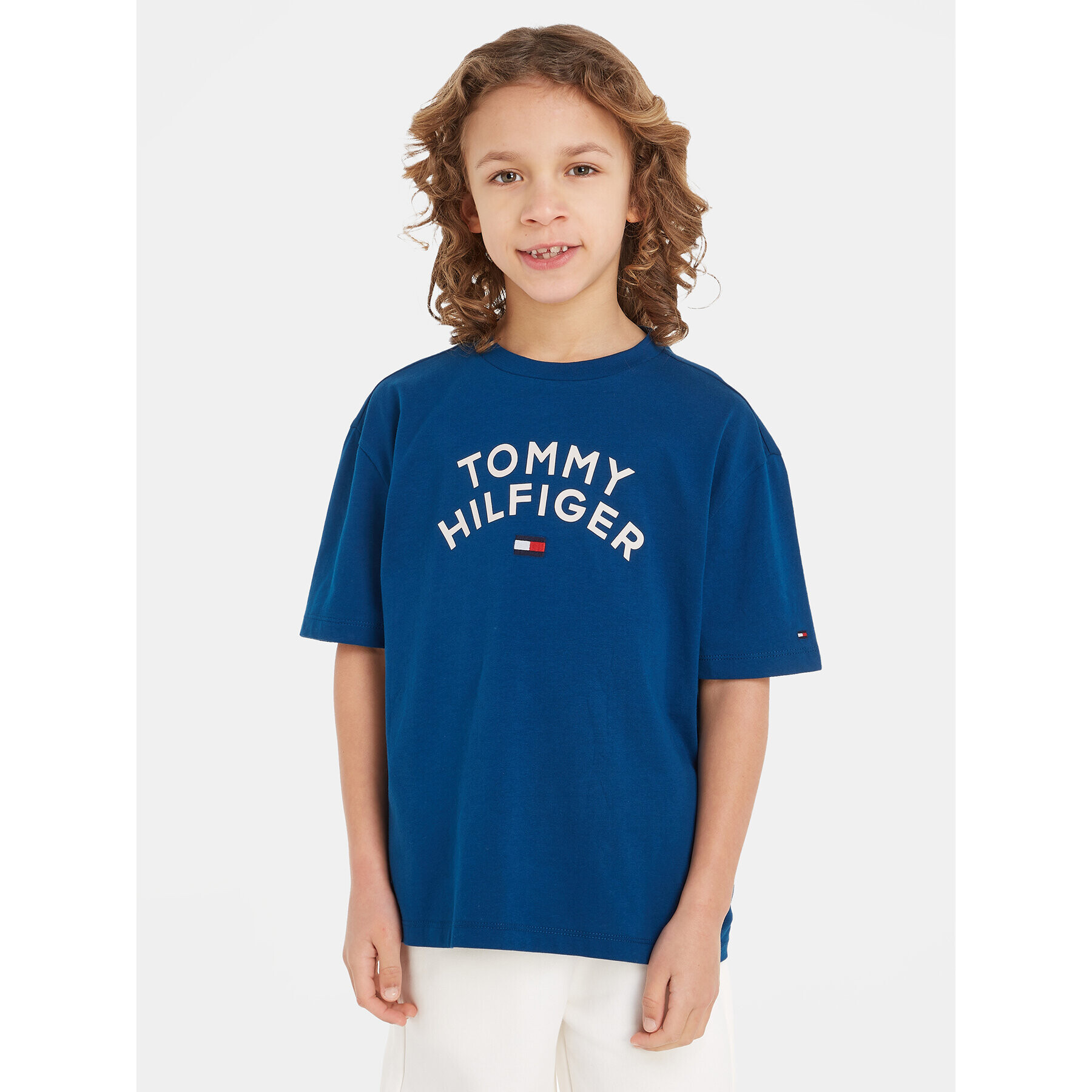 Tommy Hilfiger T-Shirt KB0KB08548 S Modrá Regular Fit - Pepit.cz