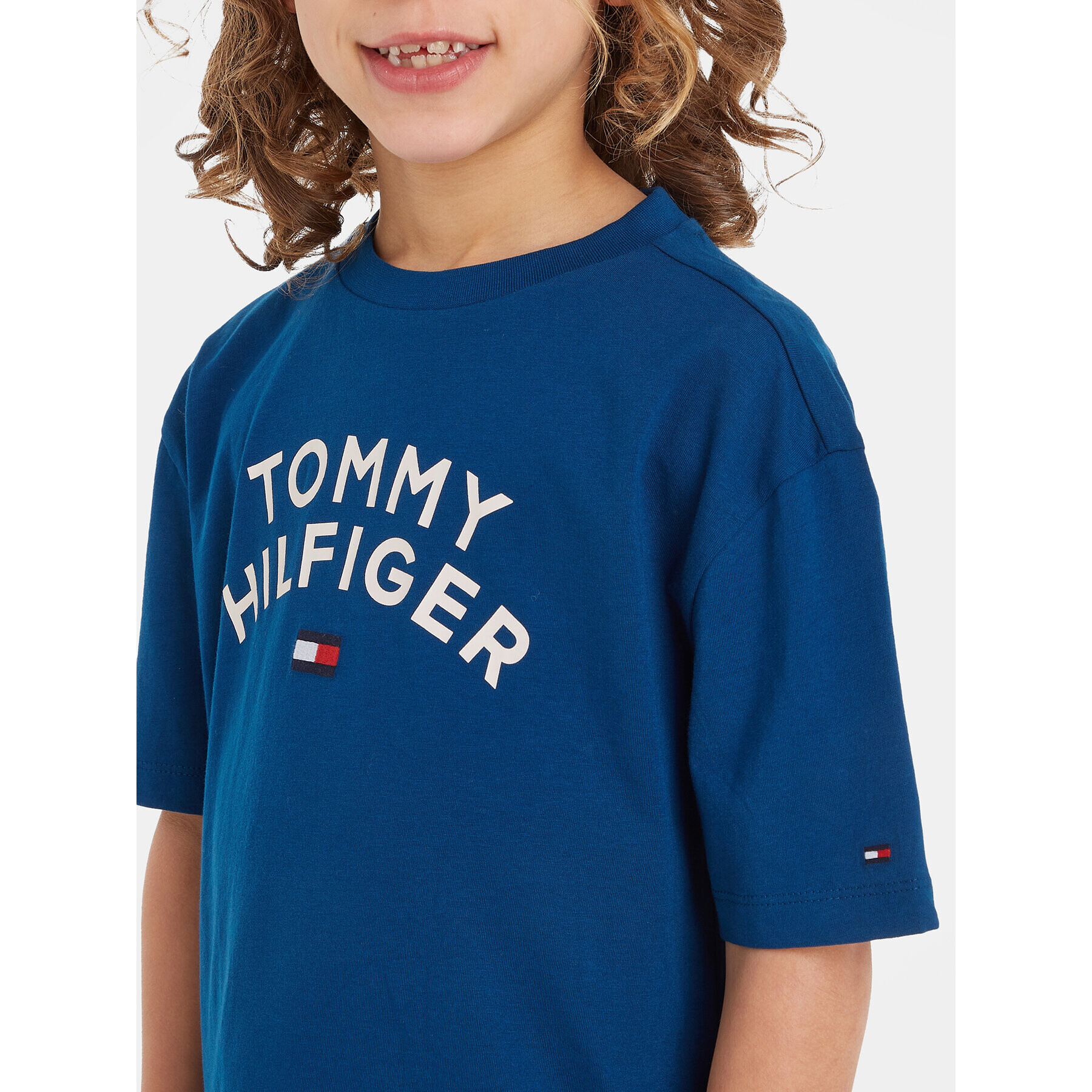 Tommy Hilfiger T-Shirt KB0KB08548 S Modrá Regular Fit - Pepit.cz